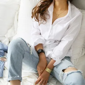 2020 Spring Women White Shirt