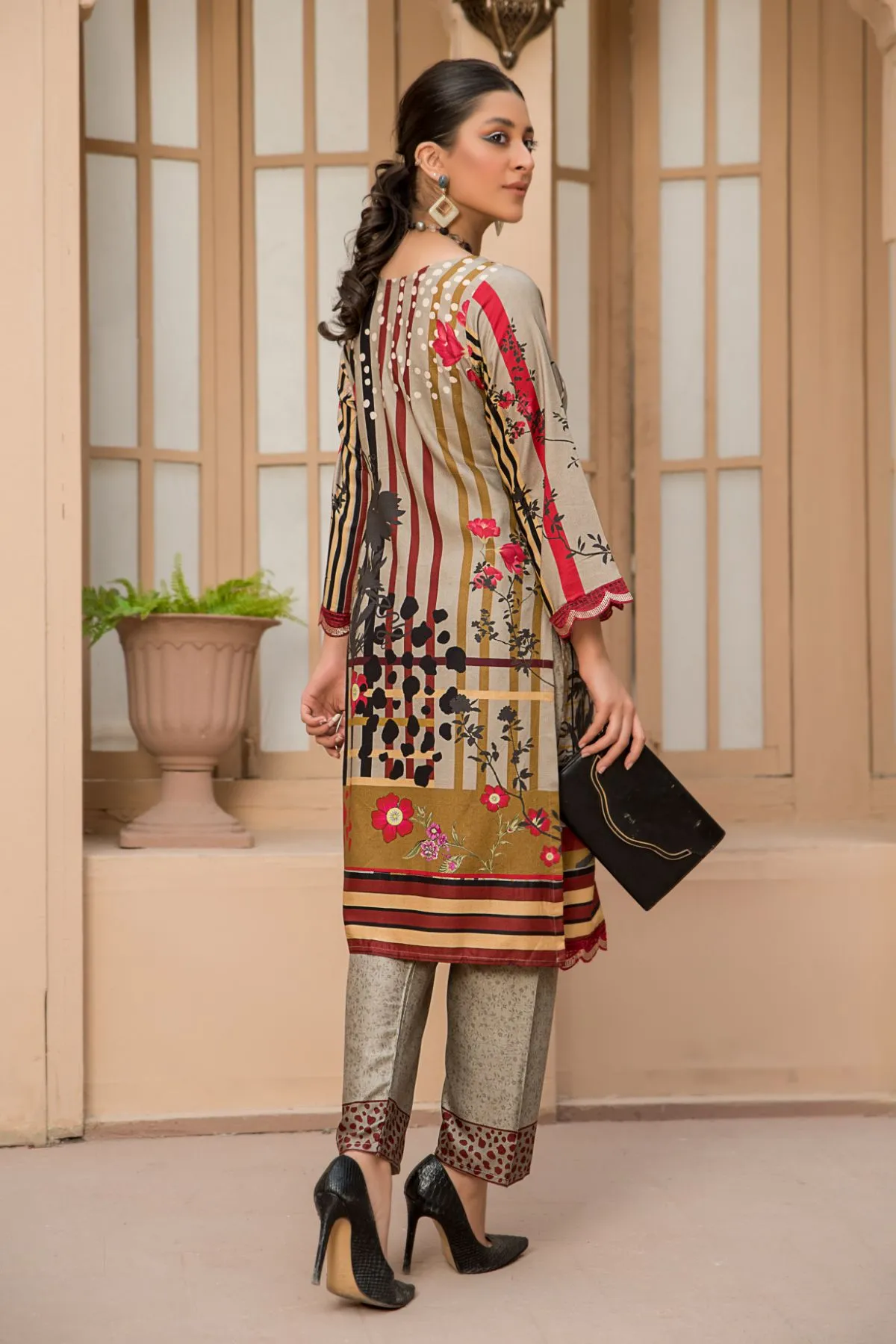 2PC Anarkali Digital Linen 14