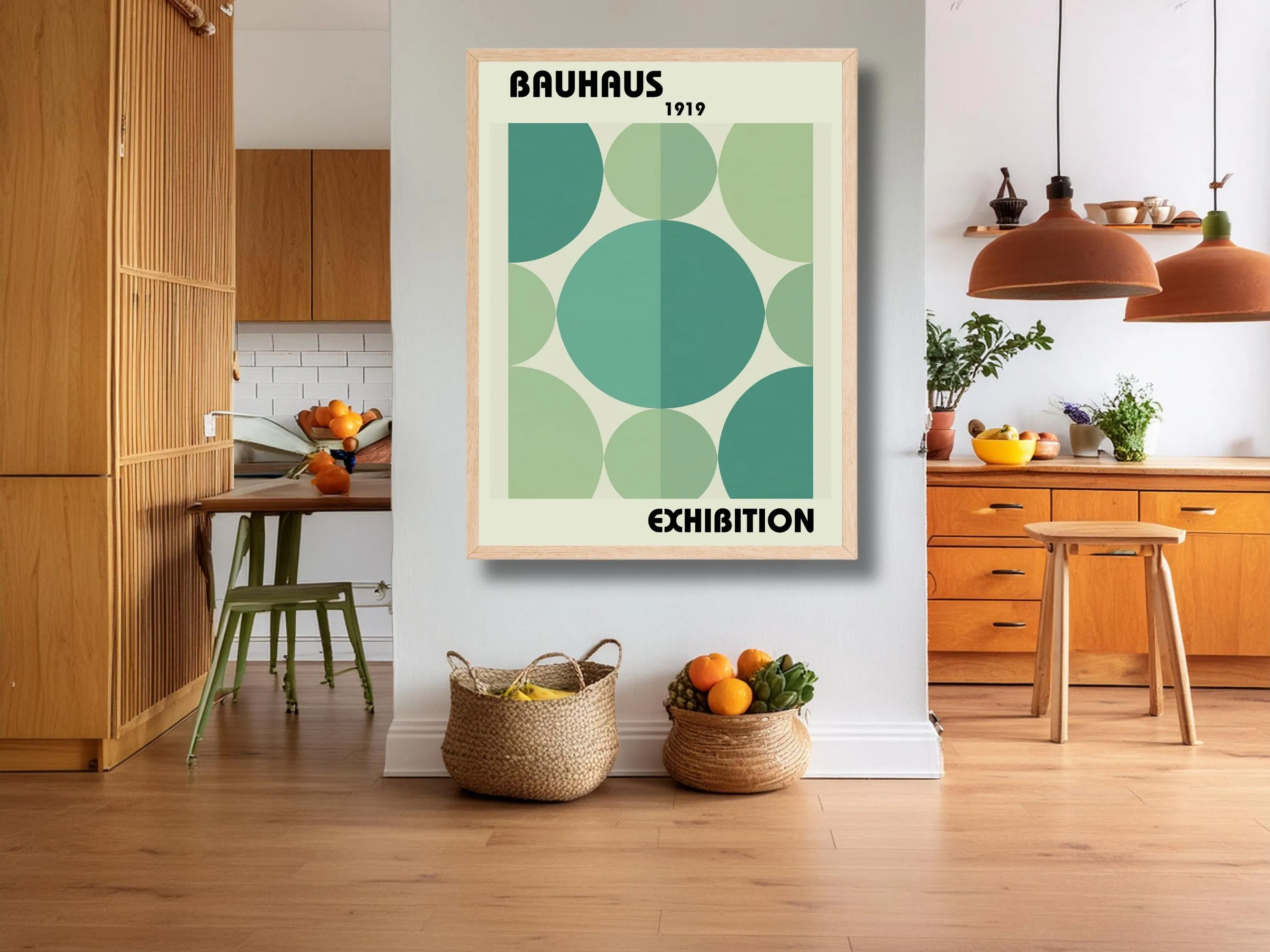 Bauhaus 1919 Exhibition Wall Art, Modern Geometric Design Print