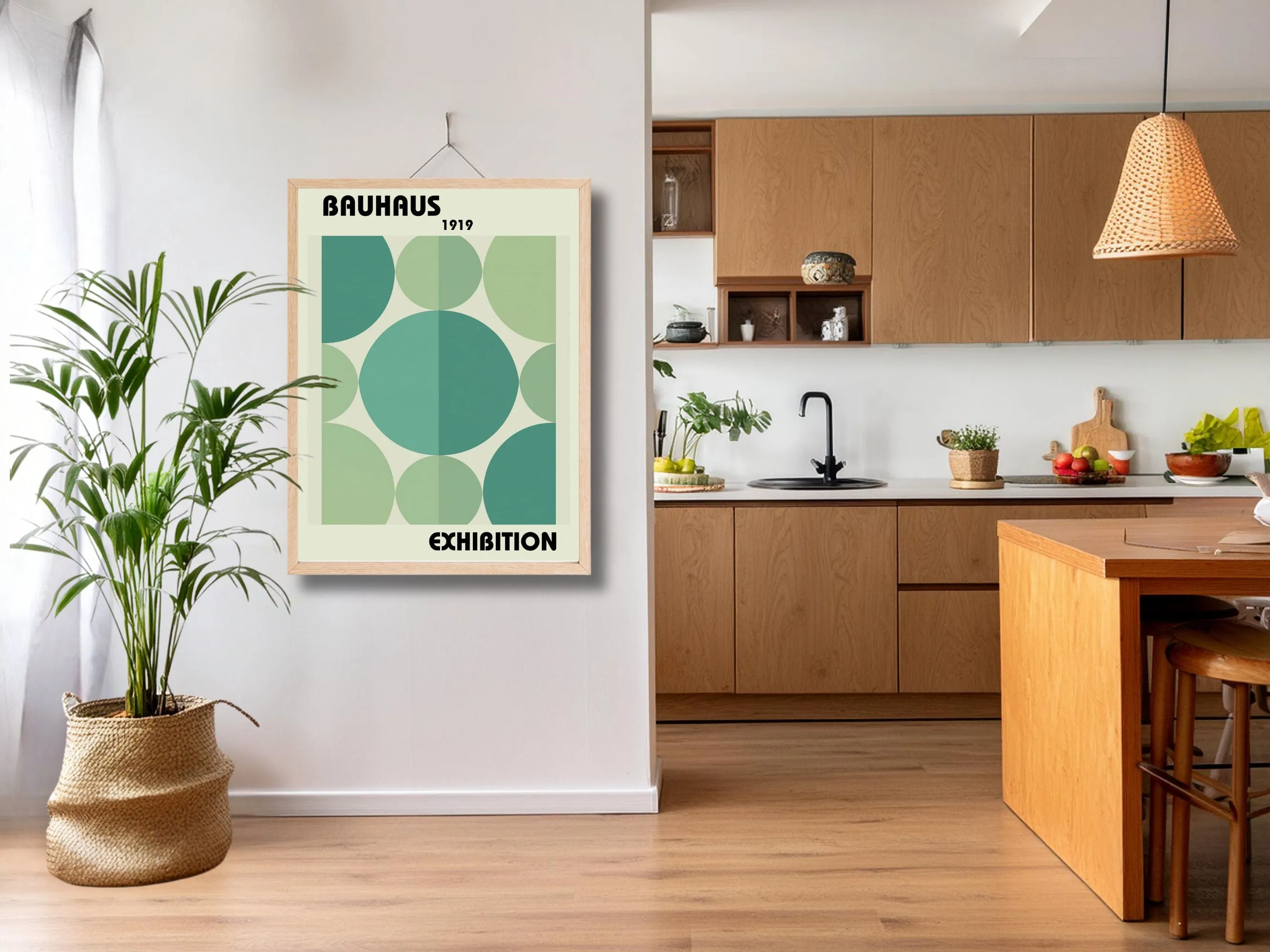 Bauhaus 1919 Exhibition Wall Art, Modern Geometric Design Print