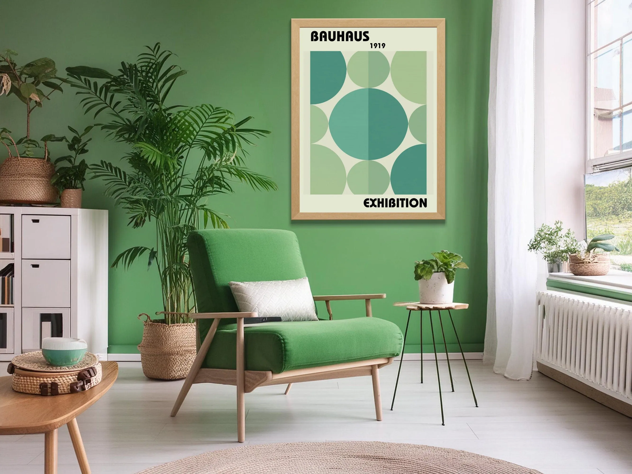 Bauhaus 1919 Exhibition Wall Art, Modern Geometric Design Print
