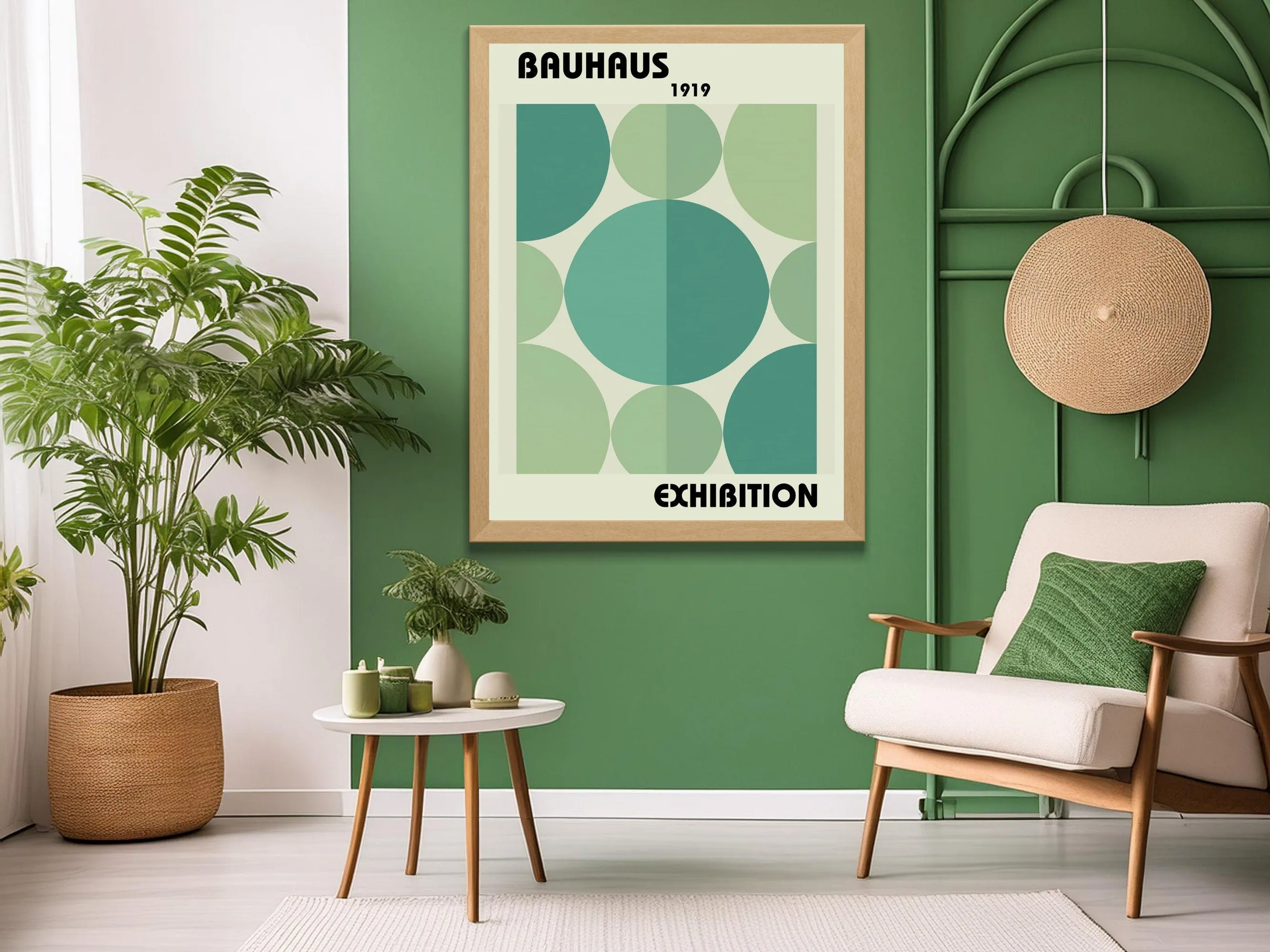 Bauhaus 1919 Exhibition Wall Art, Modern Geometric Design Print