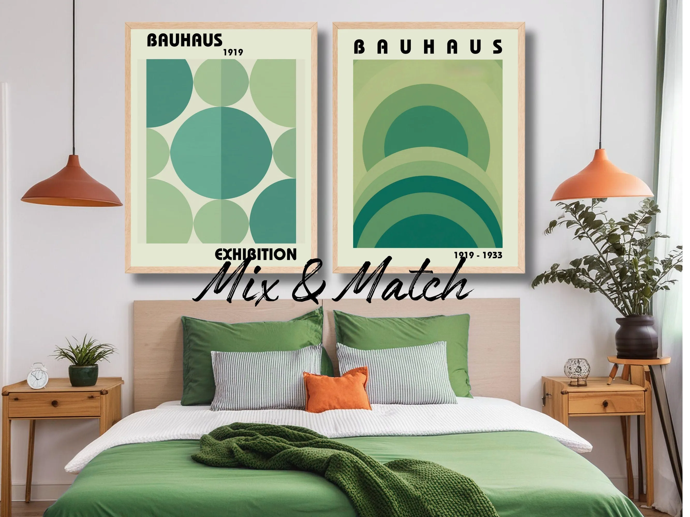 Bauhaus 1919 Exhibition Wall Art, Modern Geometric Design Print