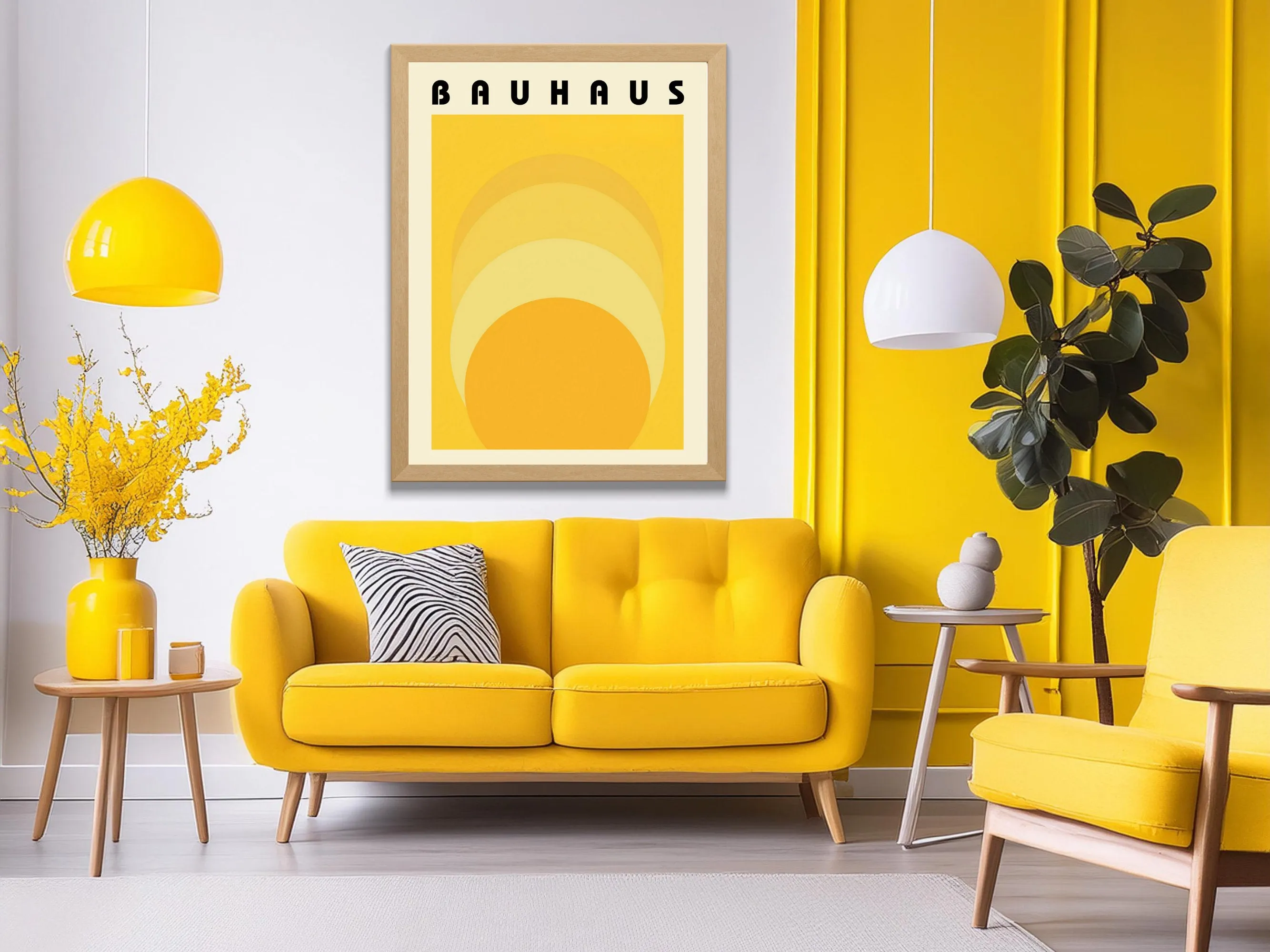 Bauhaus Style Abstract Art Print, Digital Download, Modern Geometric Wall Art