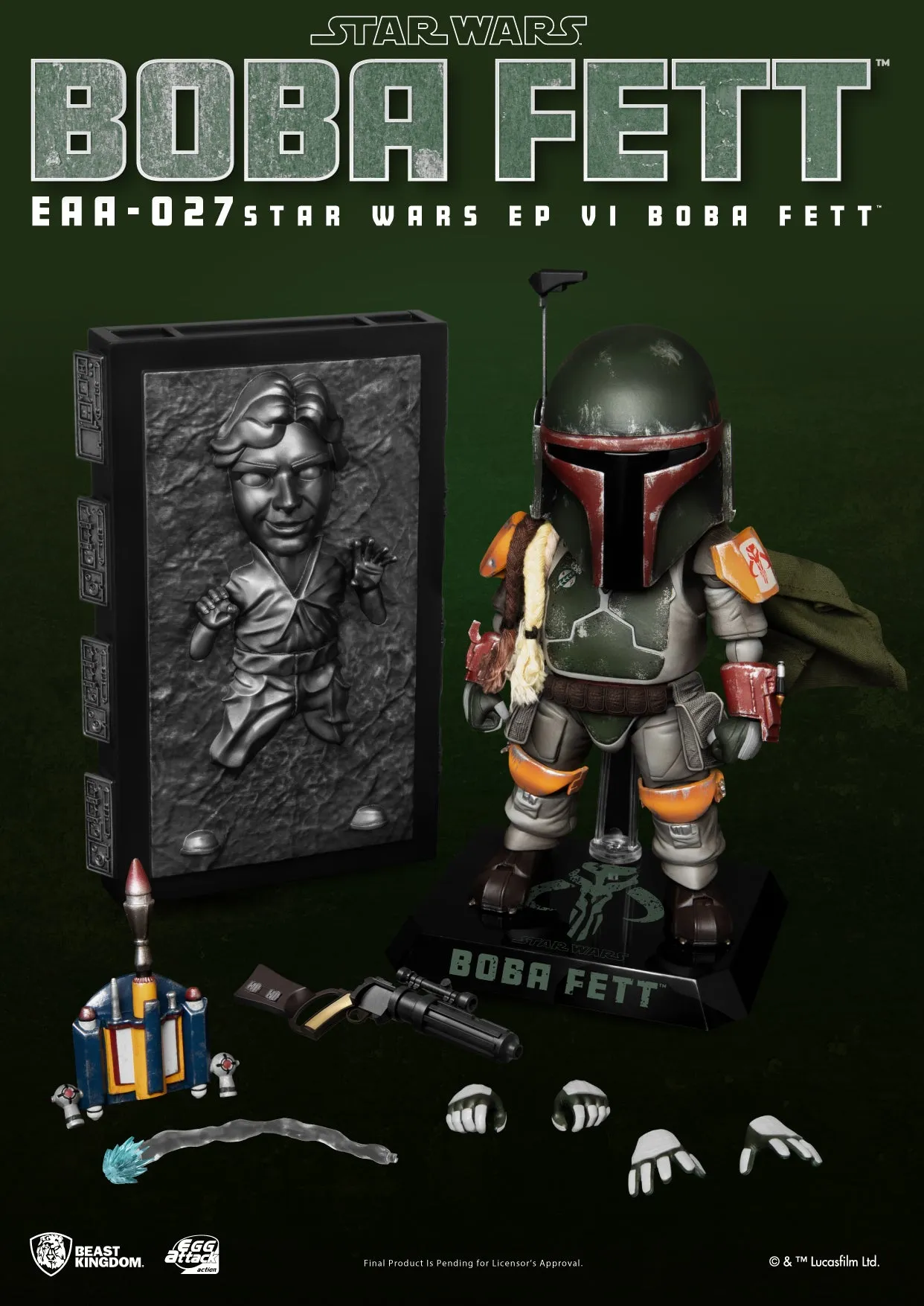 Beast Kingdom EAA-027 Star Wars Return of the Jedi Episode VI: Boba Fett Egg Attack Action Figure