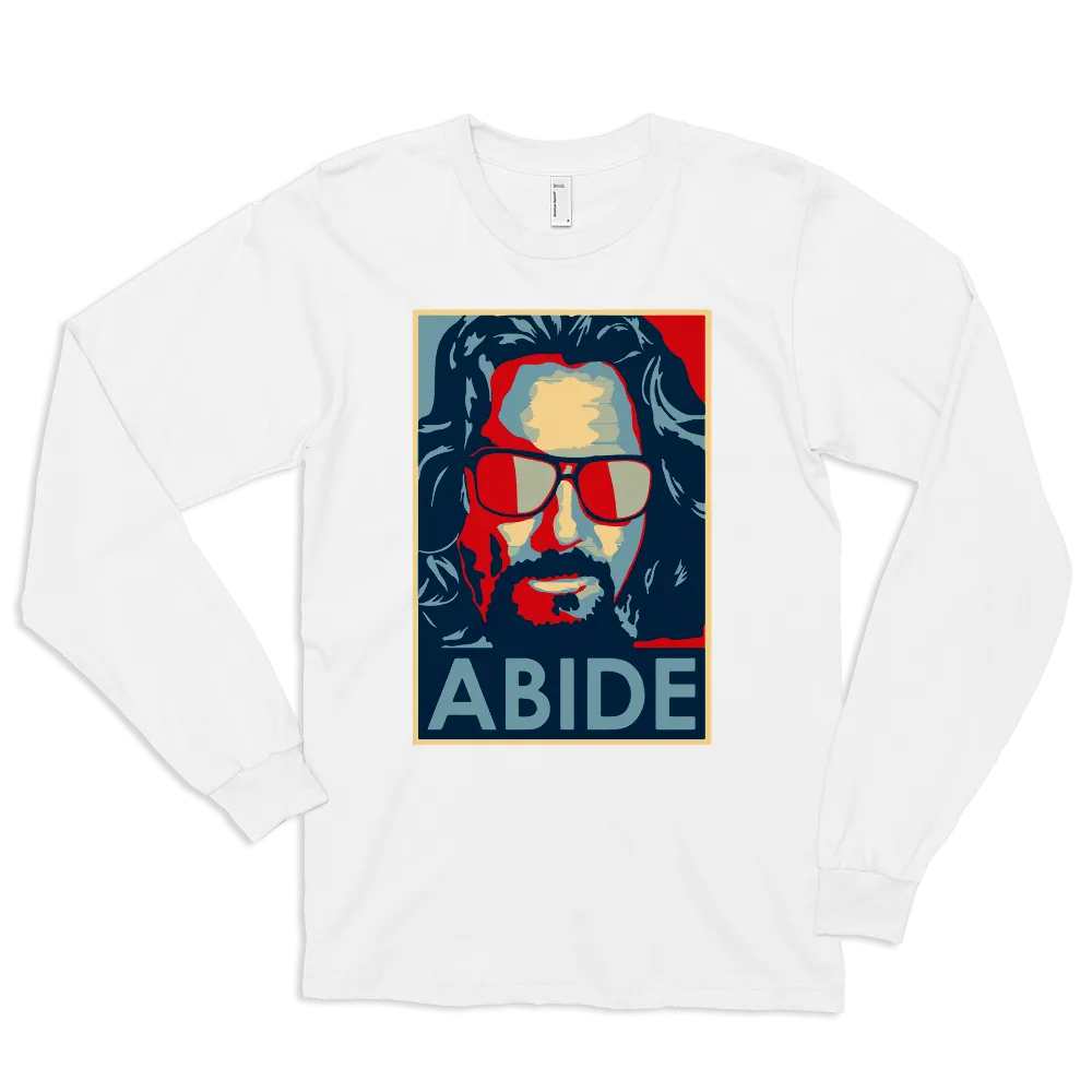 Big Lebowski Abide, Hope Style Long Sleeve Shirt