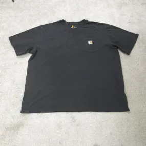 Carhartt Shirt Mens 2XL Black Short Sleeve Original Fit Crew Neck Tee Pocket