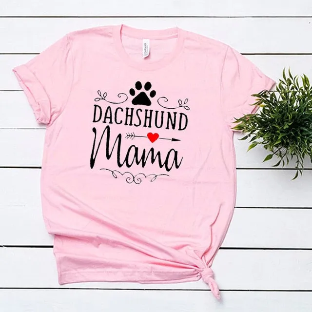 Dachshund Mama T Shirt for Women