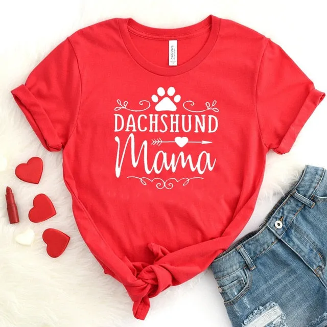 Dachshund Mama T Shirt for Women
