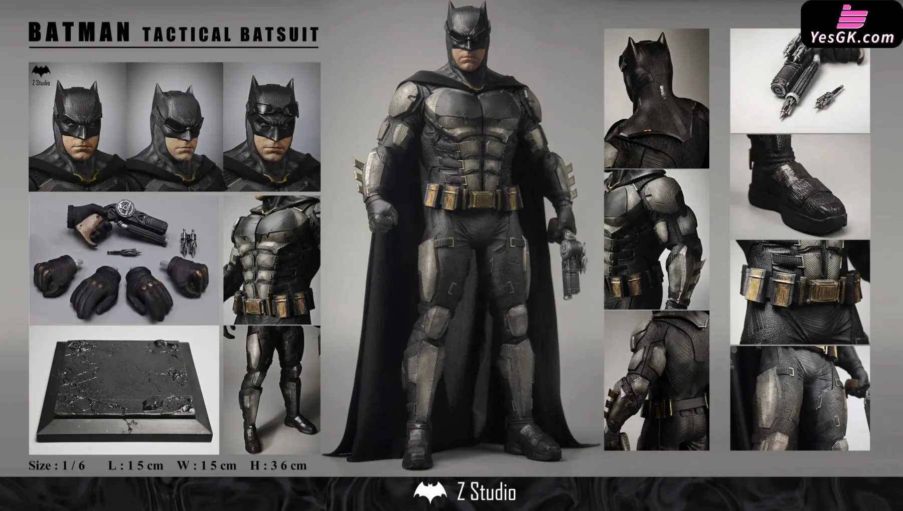 DC Batman Trilogy III JL Tactical Chinese Armor Statue - Z Studio [Pre-Order]