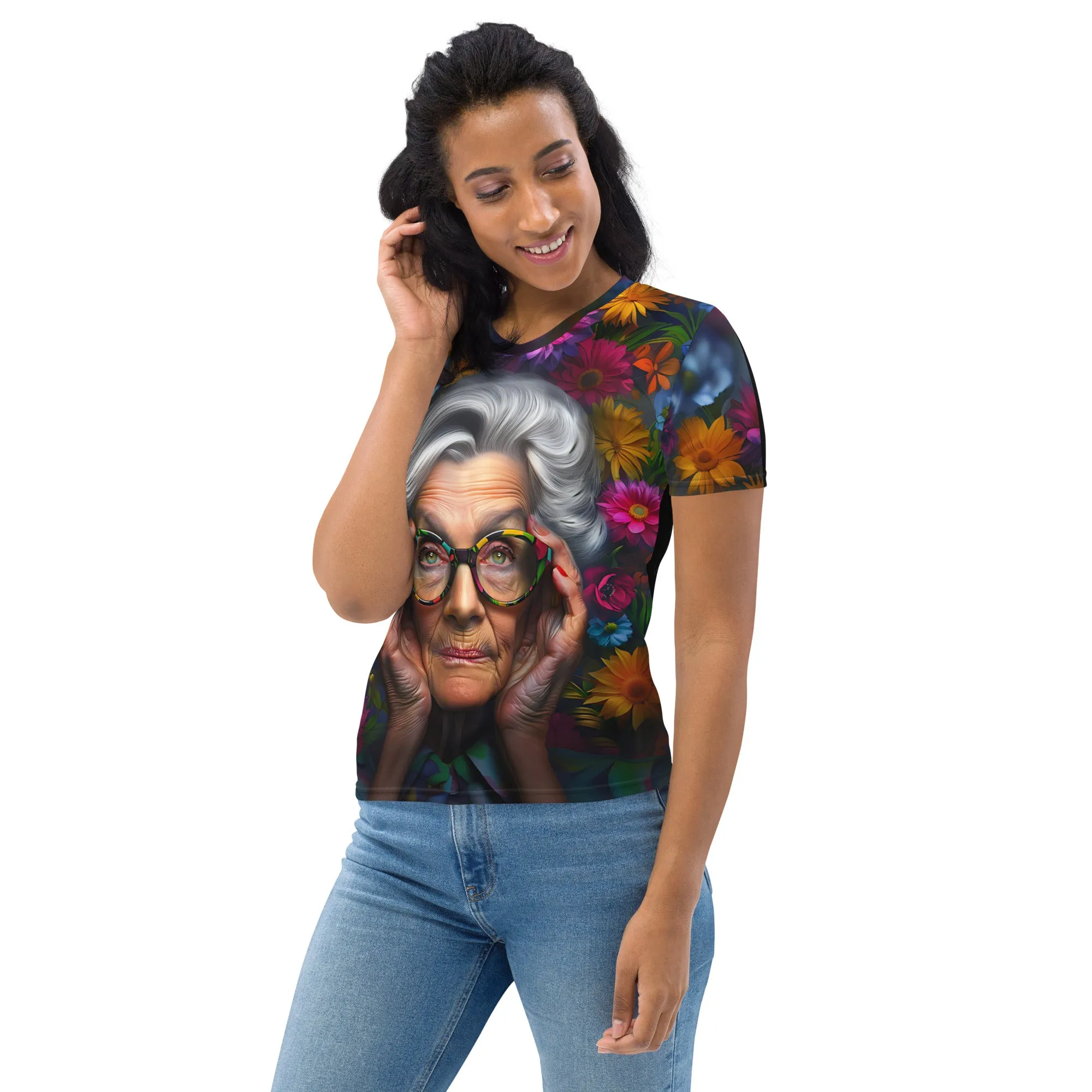 Elegant Contrast Women's T-shirt