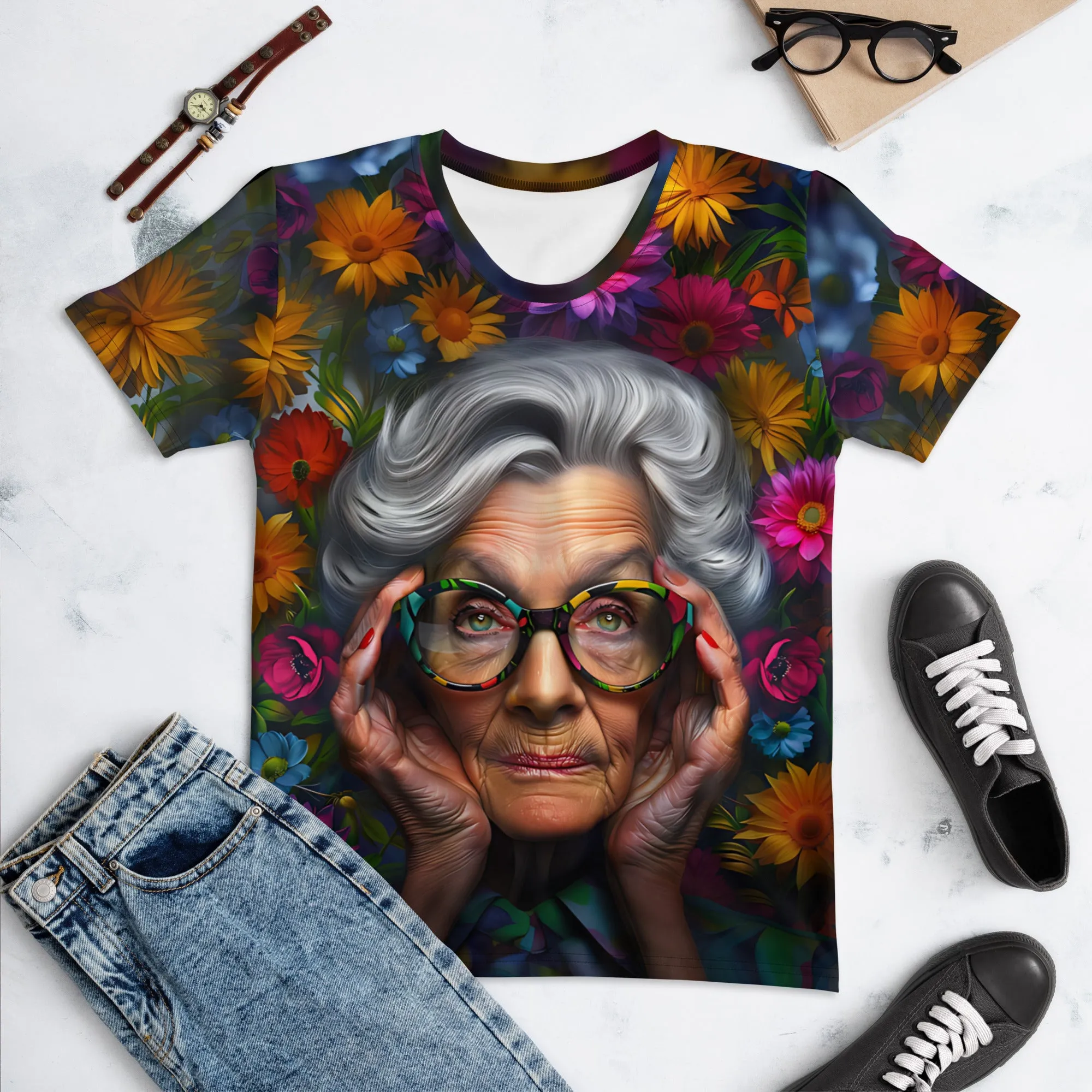 Elegant Contrast Women's T-shirt