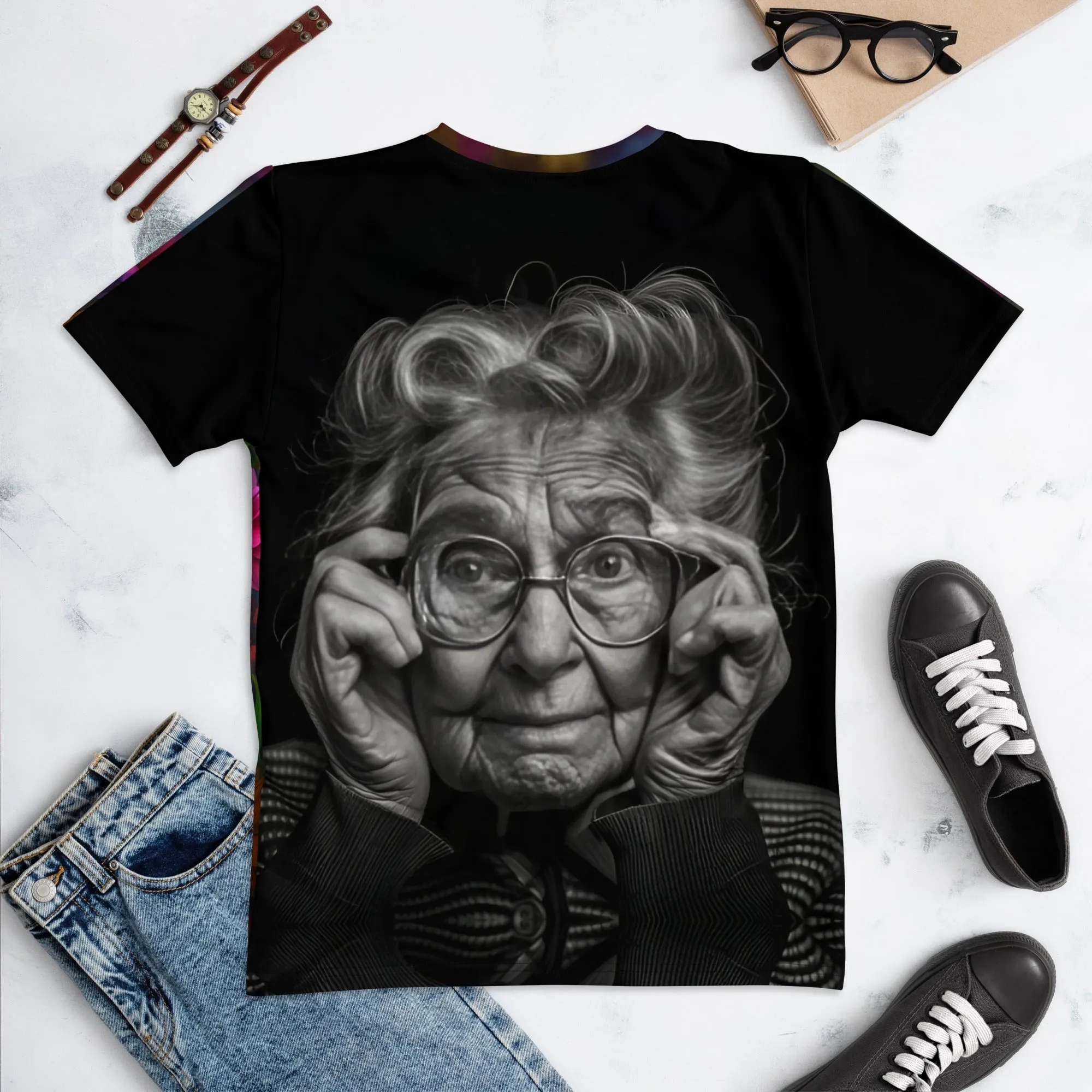 Elegant Contrast Women's T-shirt