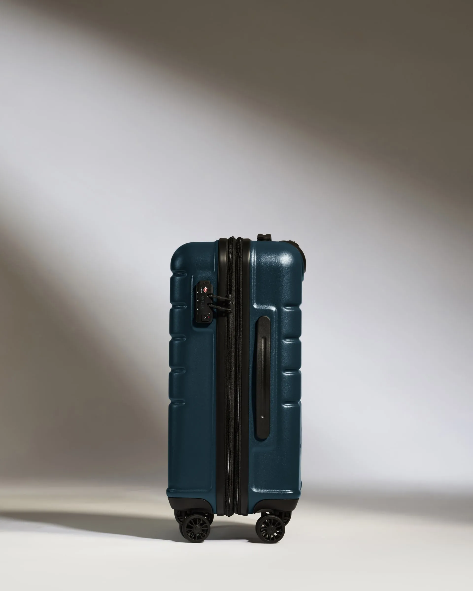 Expandable Carry-on Luggage in Mid Blue - Logo