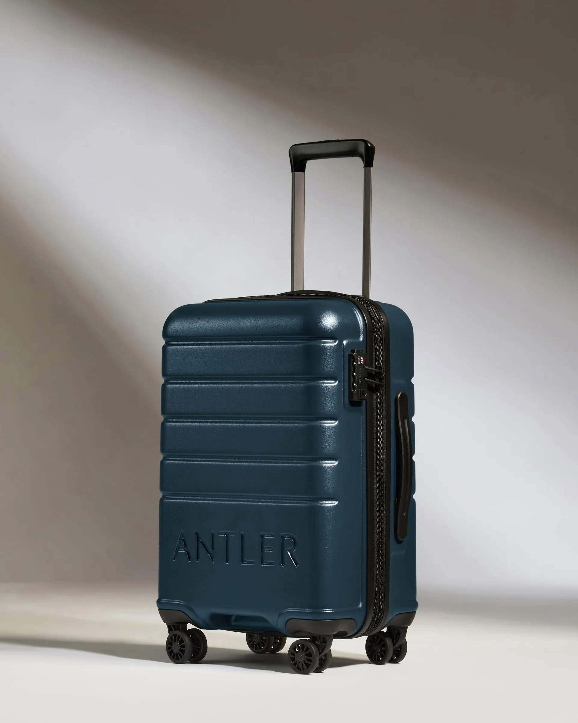Expandable Carry-on Luggage Set in Mid Blue - Logo