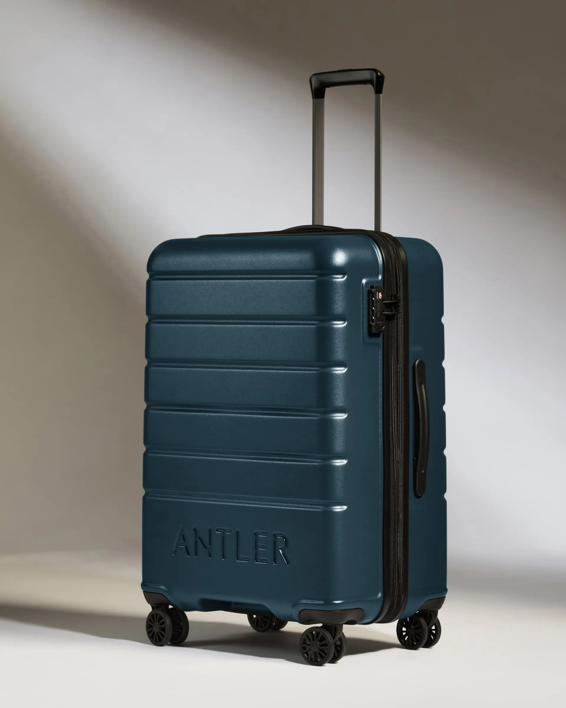 Expandable Carry-on Luggage Set in Mid Blue - Logo