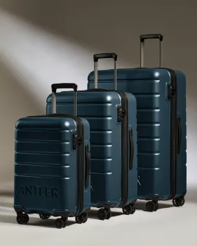 Expandable Carry-on Luggage Set in Mid Blue - Logo
