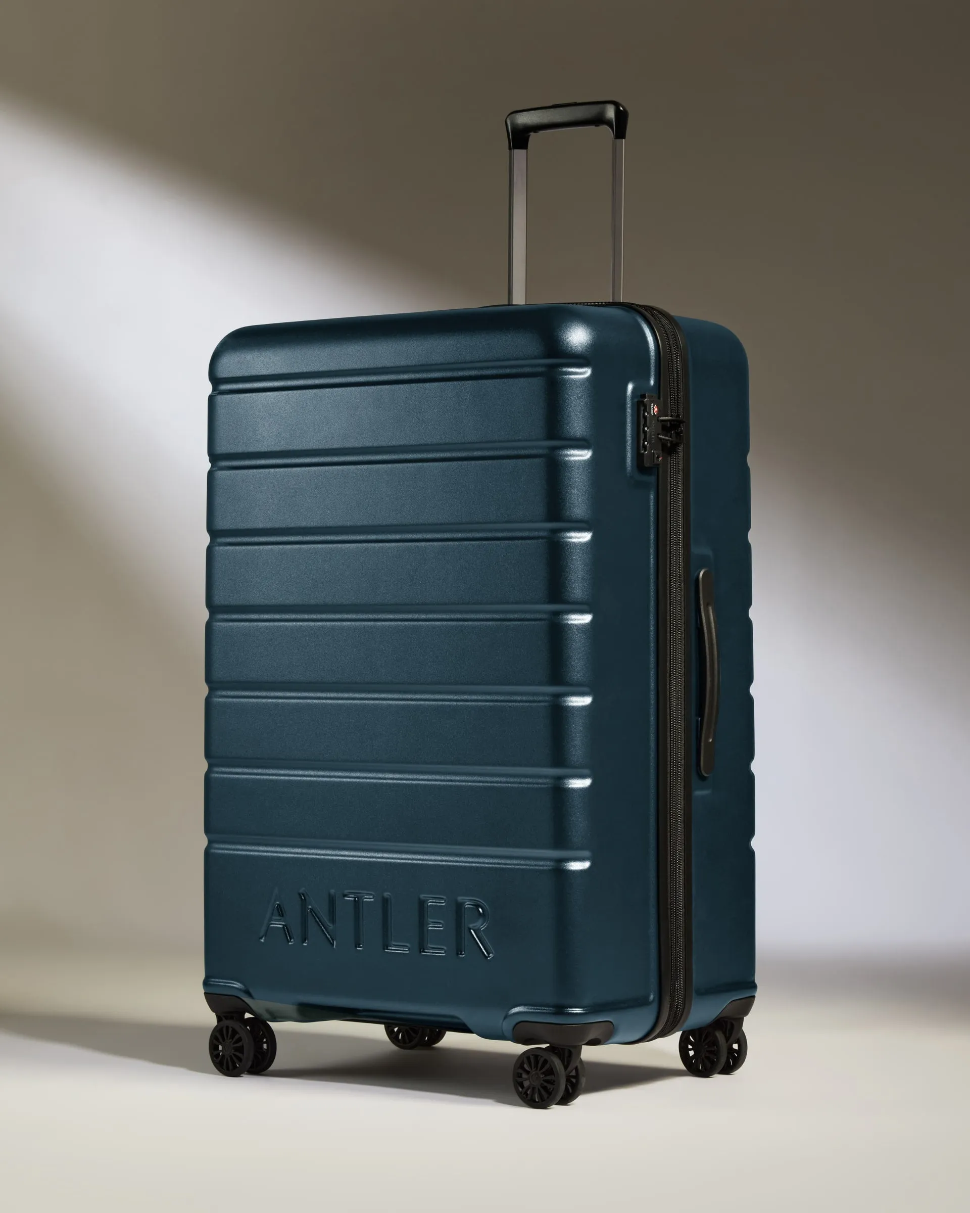 Expandable Carry-on Luggage Set in Mid Blue - Logo