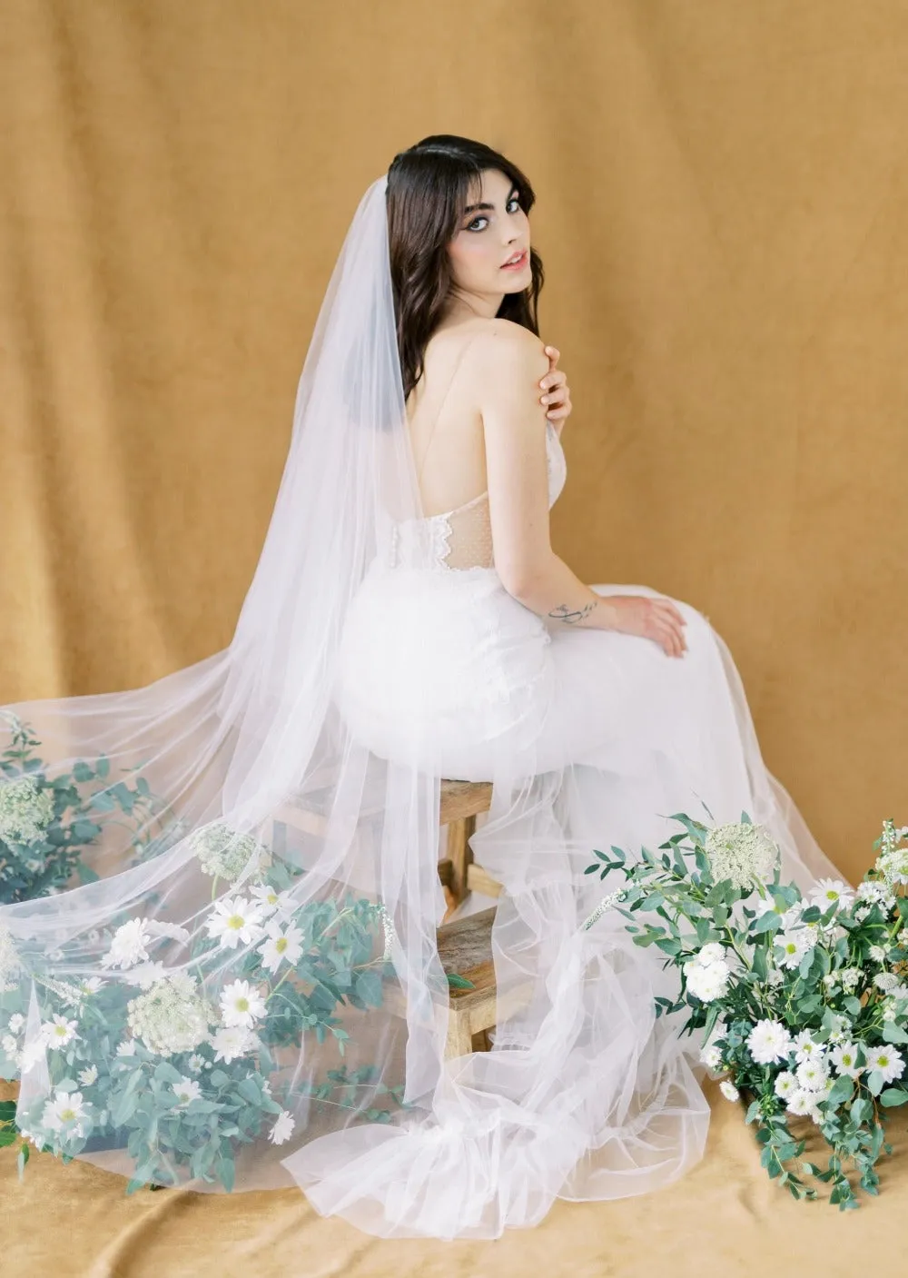 FALLON Whisper Tulle Drop Veil