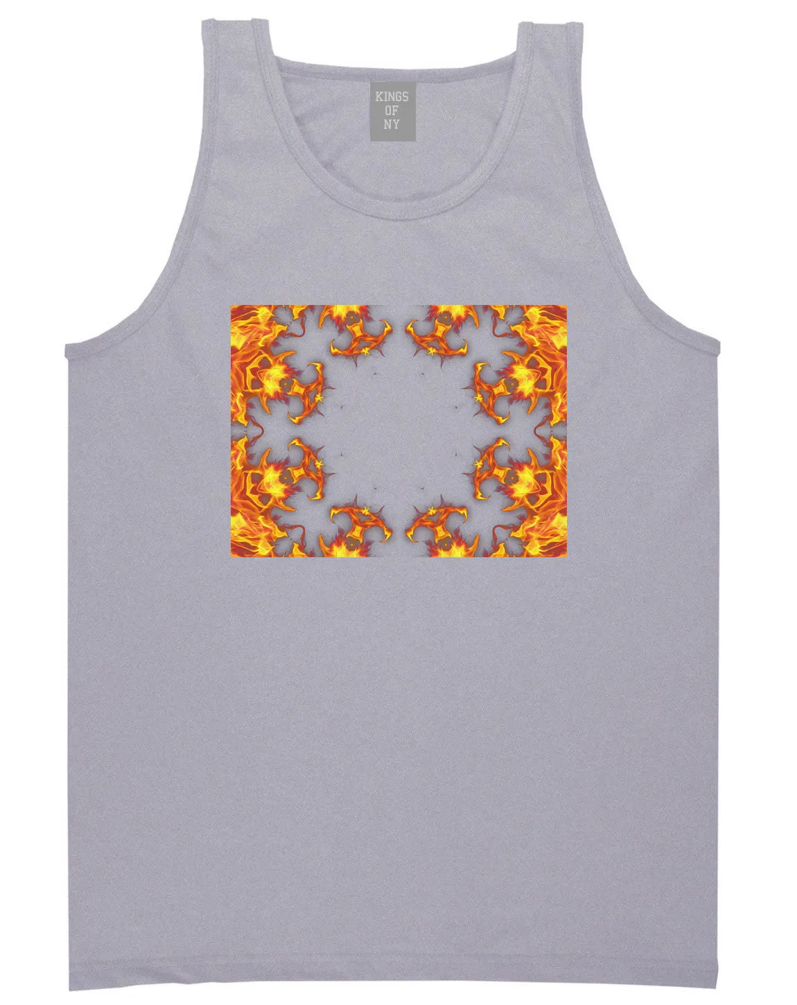 Flames of Fire Gold Frame Tank Top