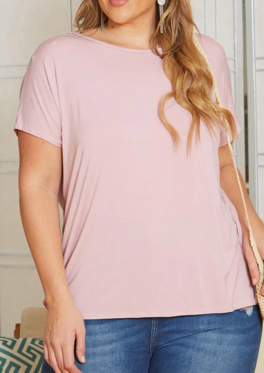 Hi Curvy Plus Size Women Cross Lace Open Back Design Shirt