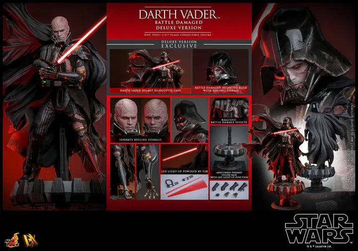 HOT TOYS STAR WARS - 1/6TH SCALE DARTH VADER (BATTLE DAMAGED) COLLECTIBLE FIGURE (DELUXE VERSION) - DX45