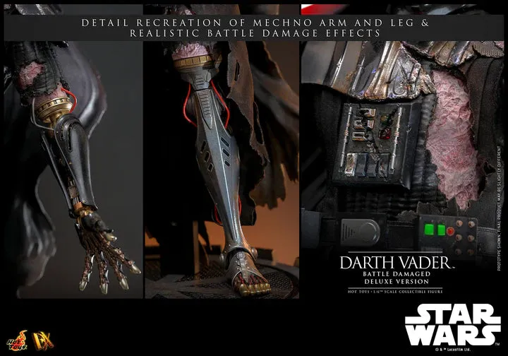 HOT TOYS STAR WARS - 1/6TH SCALE DARTH VADER (BATTLE DAMAGED) COLLECTIBLE FIGURE (DELUXE VERSION) - DX45