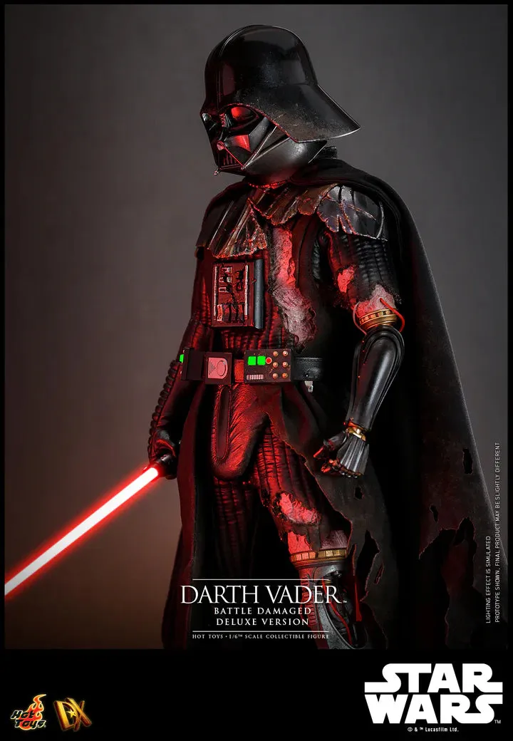 HOT TOYS STAR WARS - 1/6TH SCALE DARTH VADER (BATTLE DAMAGED) COLLECTIBLE FIGURE (DELUXE VERSION) - DX45