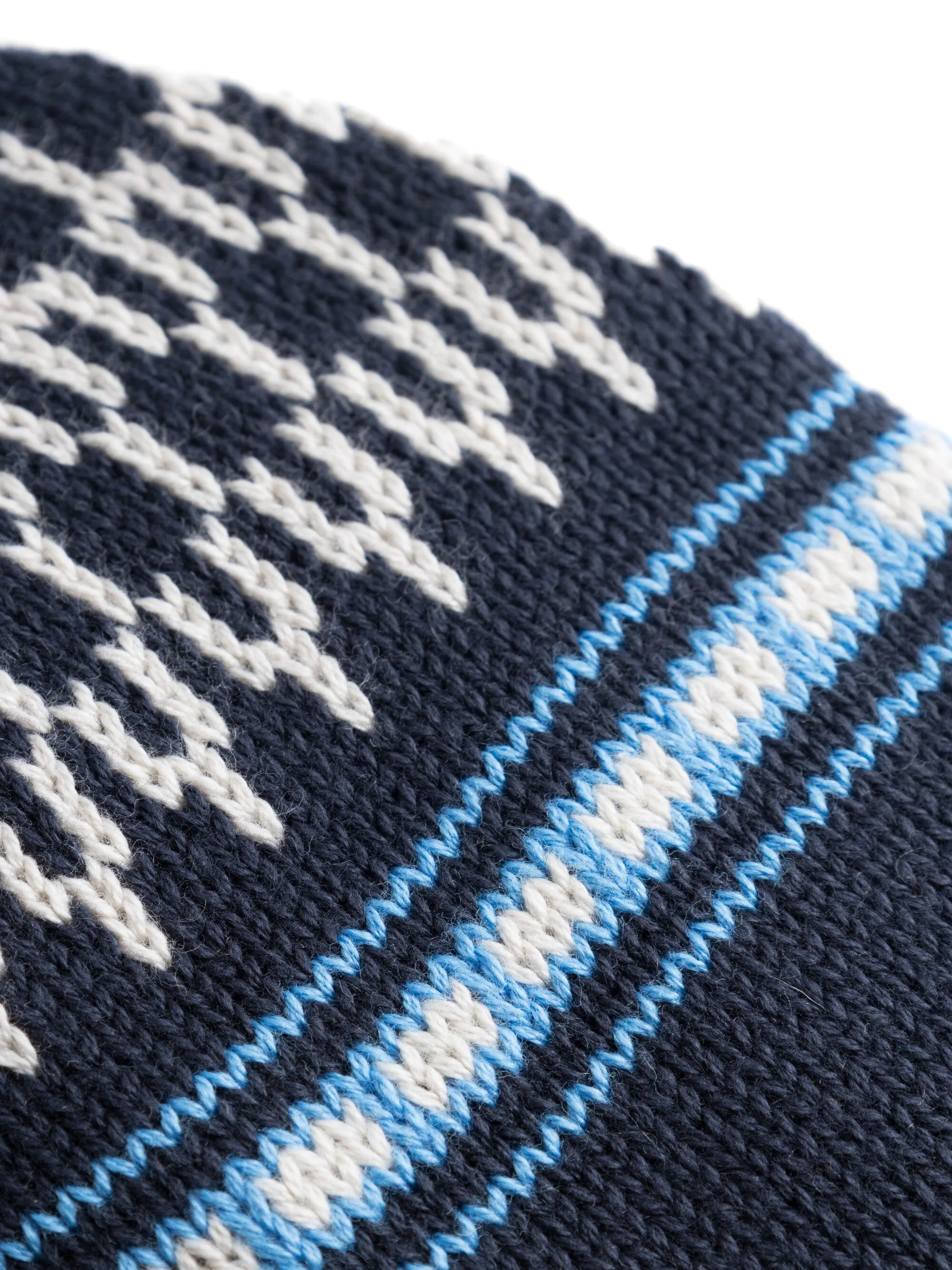 Kids Jacquard knit beanie - Blue stripe