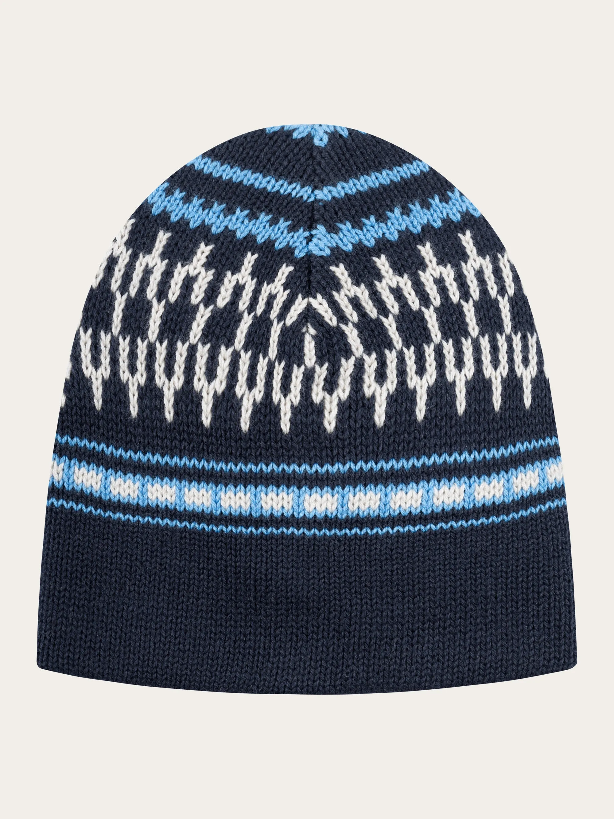 Kids Jacquard knit beanie - Blue stripe