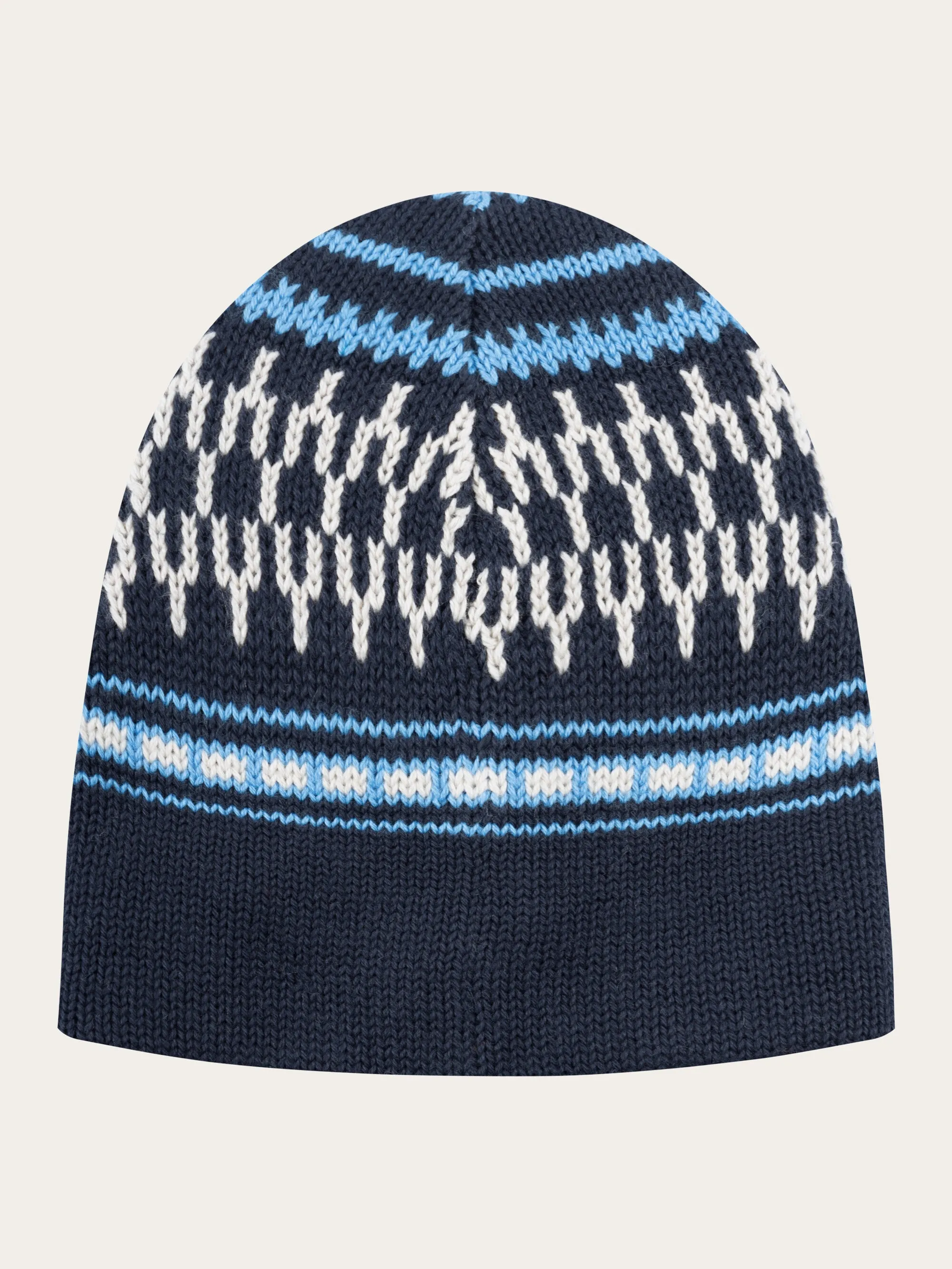 Kids Jacquard knit beanie - Blue stripe