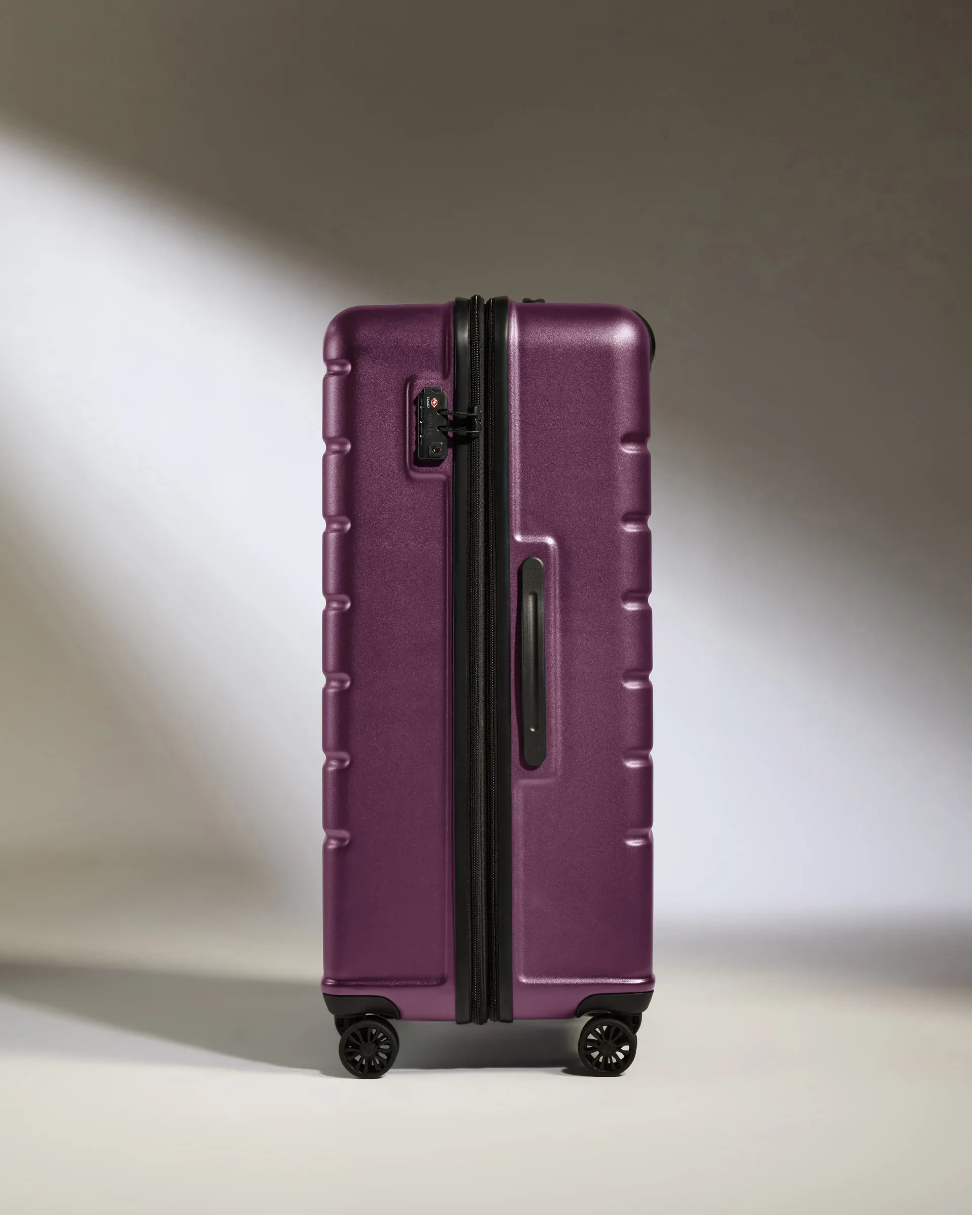 Large Luggage in Dark Heather Purple - Logo