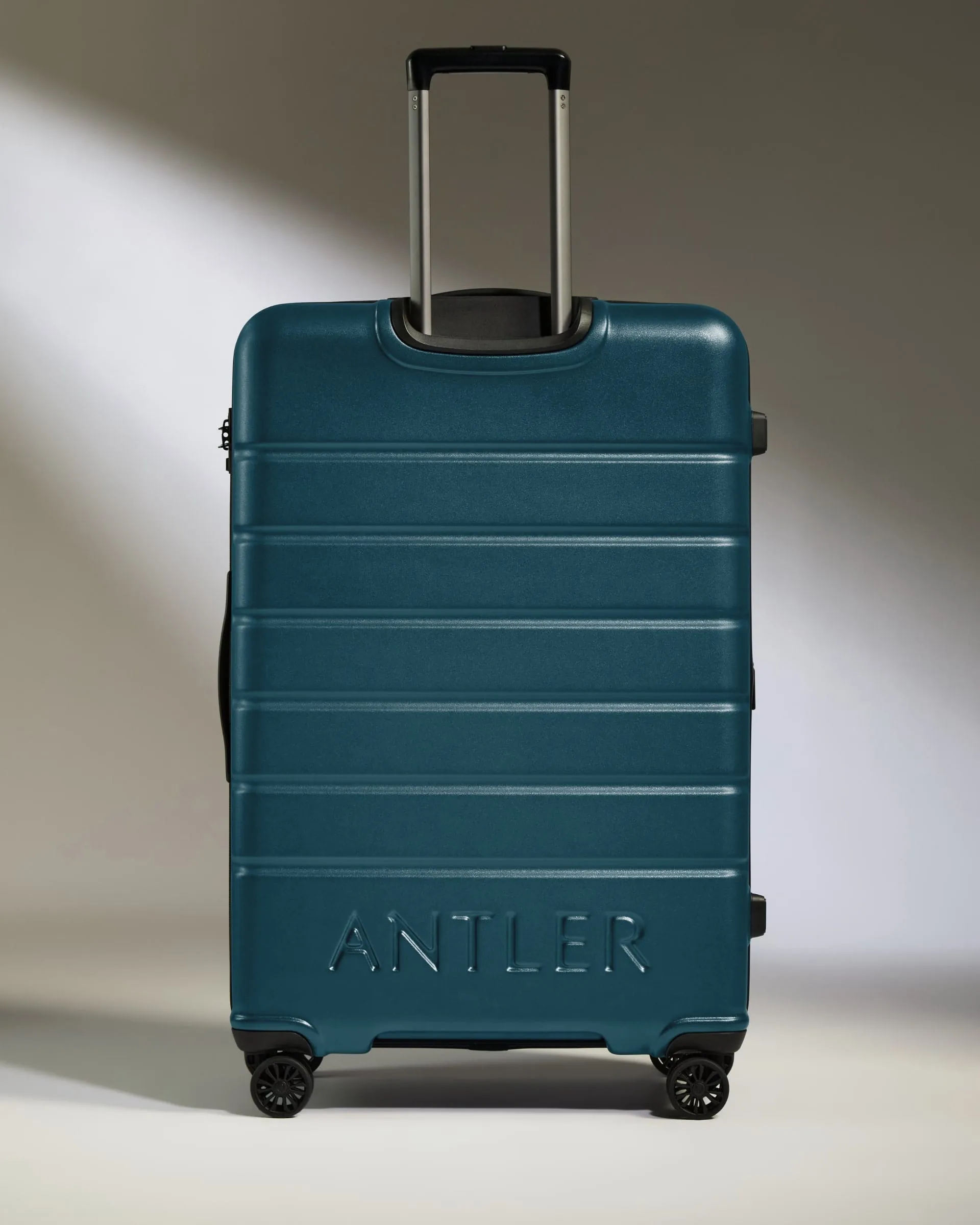 Large Luggage in Mid Blue - Logo
