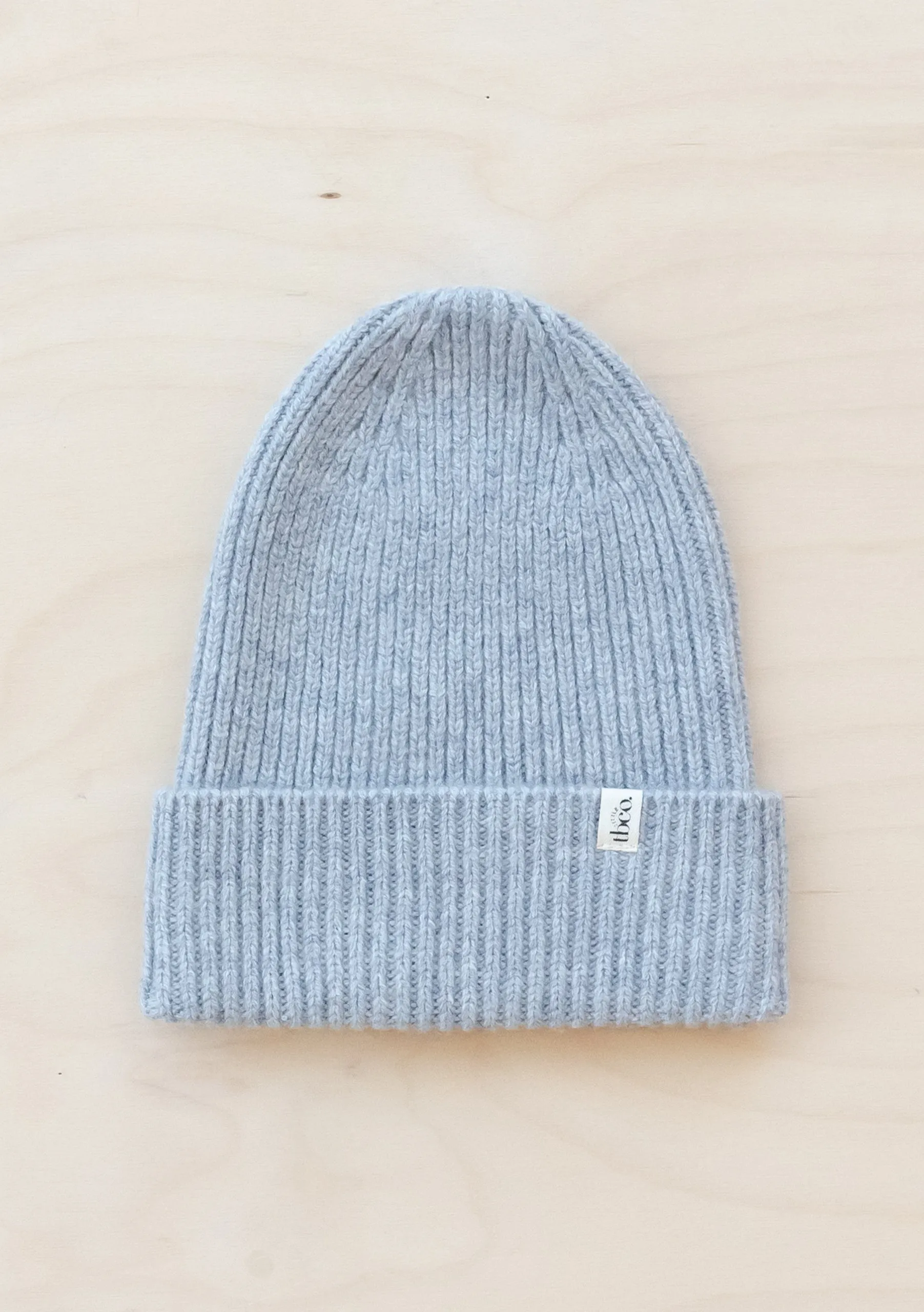 Merino Wool Kids Beanie in Light Grey Melange
