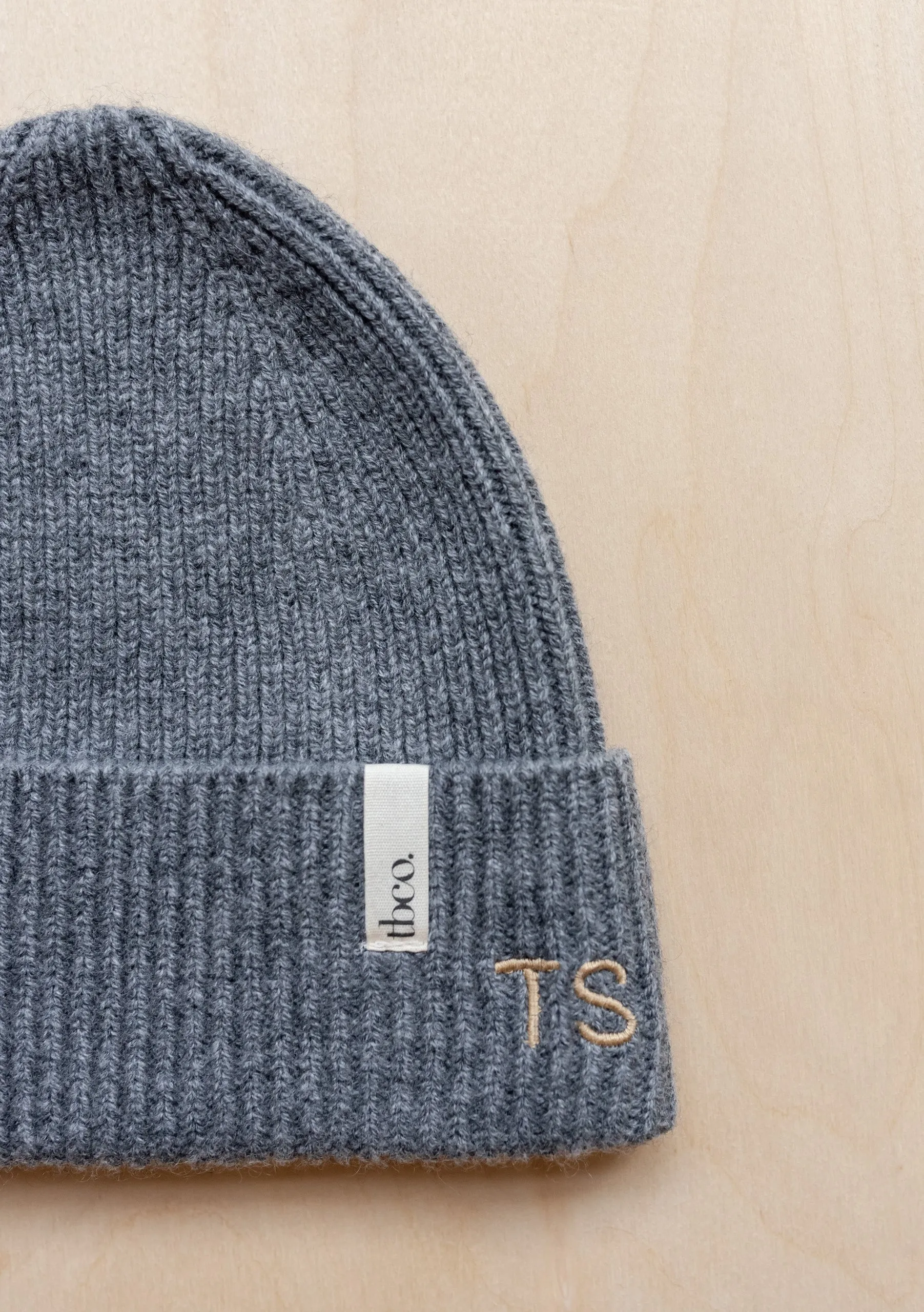 Merino Wool Kids Beanie in Light Grey Melange