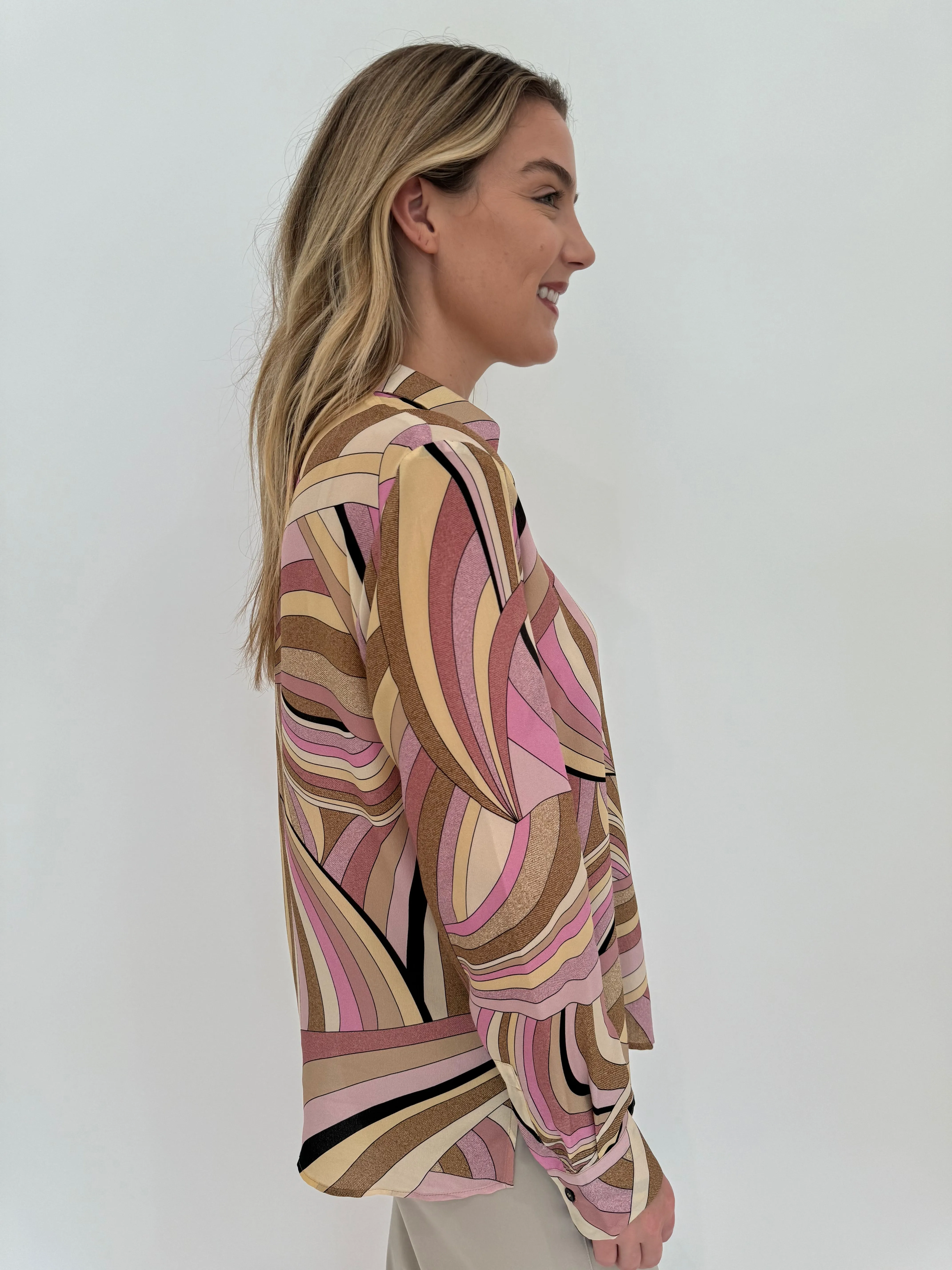 Minerva Silk Crepe Shirt - Natural Waves