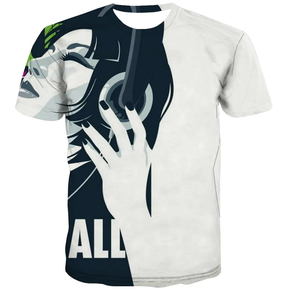 Music T-shirt Men Instrument Tshirts Novelty Retro T-shirts Graphic Electronic Tshirts Cool
