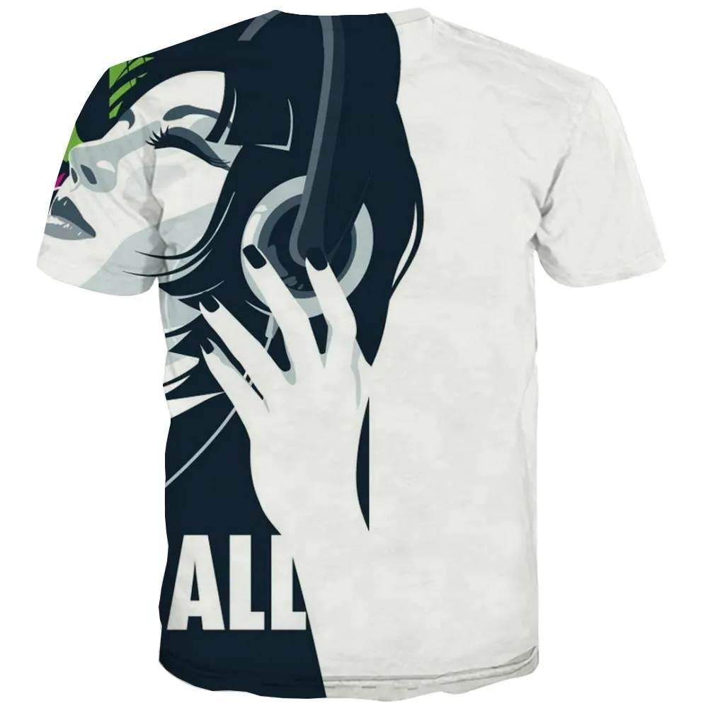 Music T-shirt Men Instrument Tshirts Novelty Retro T-shirts Graphic Electronic Tshirts Cool
