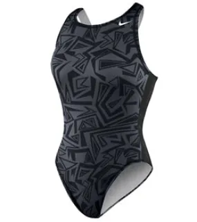 NIKE SWIM Angled Lanes Water Polo High Neck Tank (28, 34, 36 Only)