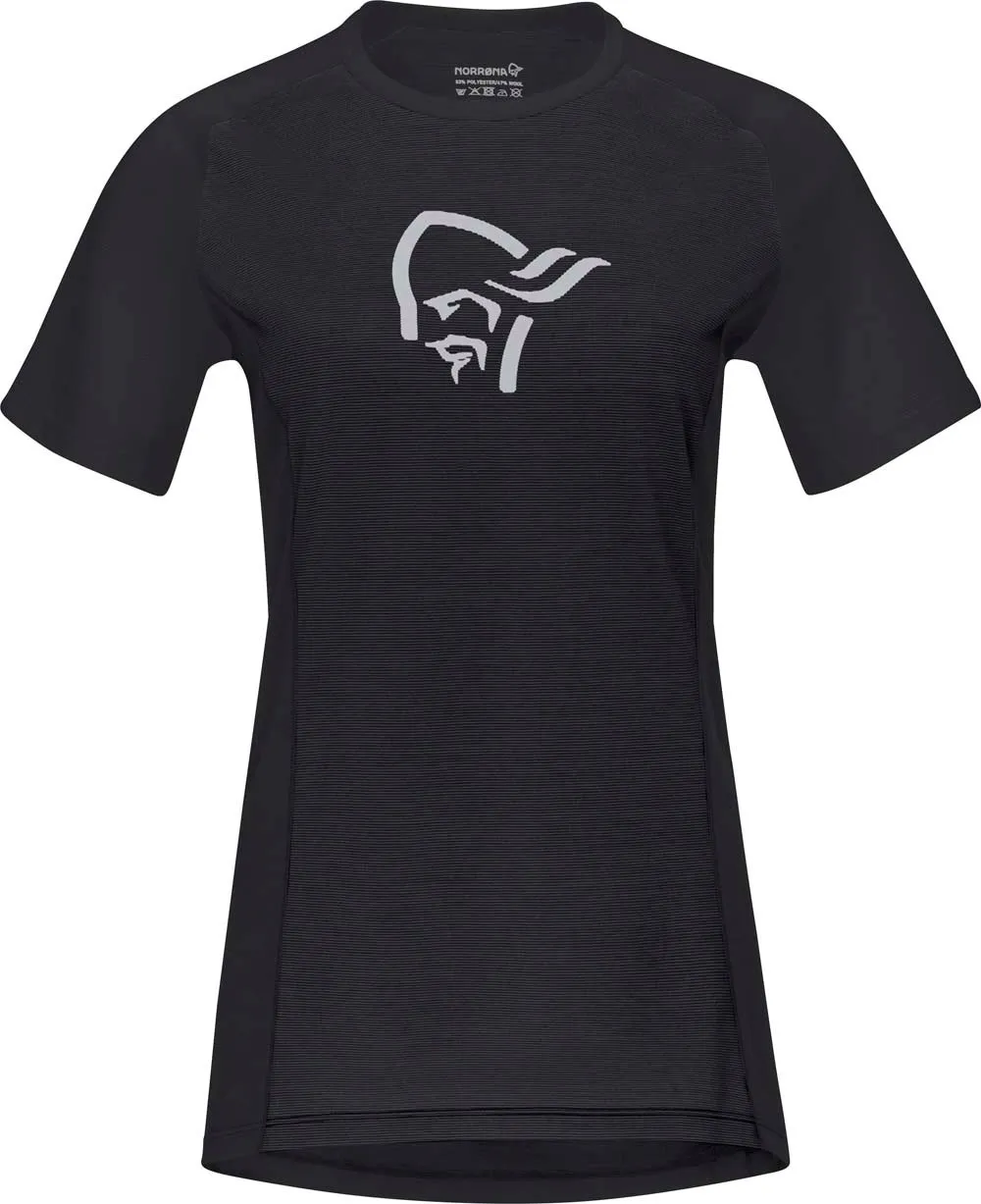 Norrøna Women&#x27;s Fjørå Wool T-Shirt Caviar | Buy Norrøna Women&#x27;s Fjørå Wool T-Shirt Caviar here | Outnorth