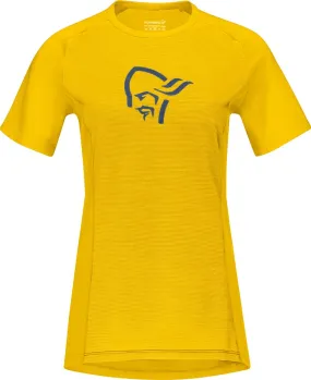 Norrøna Women&#x27;s Fjørå Wool T-Shirt Sulphur | Buy Norrøna Women&#x27;s Fjørå Wool T-Shirt Sulphur here | Outnorth
