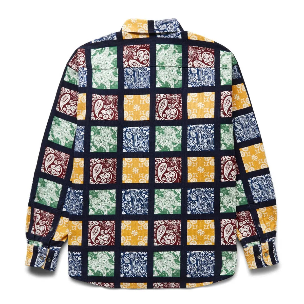 PAISLEY PRINTED CORDUROY ZIP-UP SHIRT