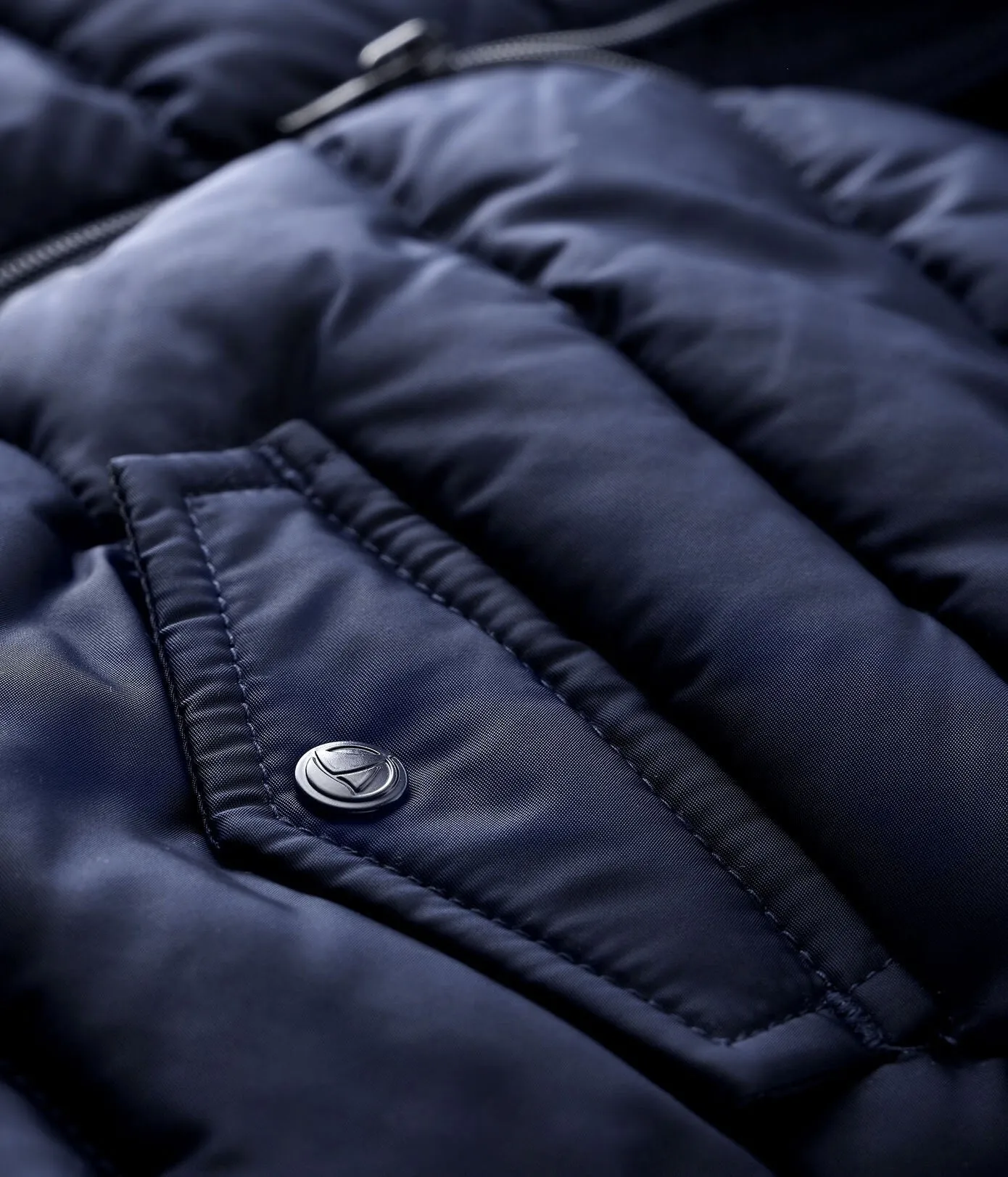 Petit Bateau Baby Boy Quilted Puffer Jacket - Smoking Blue - 12M