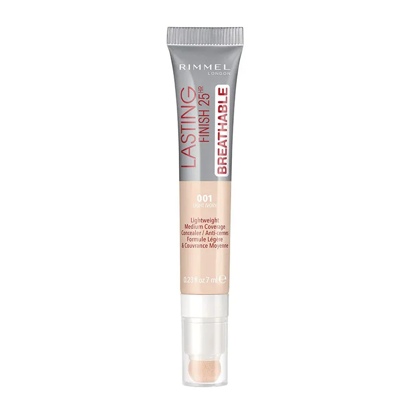 RIMMEL - Lasting Finish Breathable Concealer, Light Ivory - 0.23 fl. oz. (7 ml)