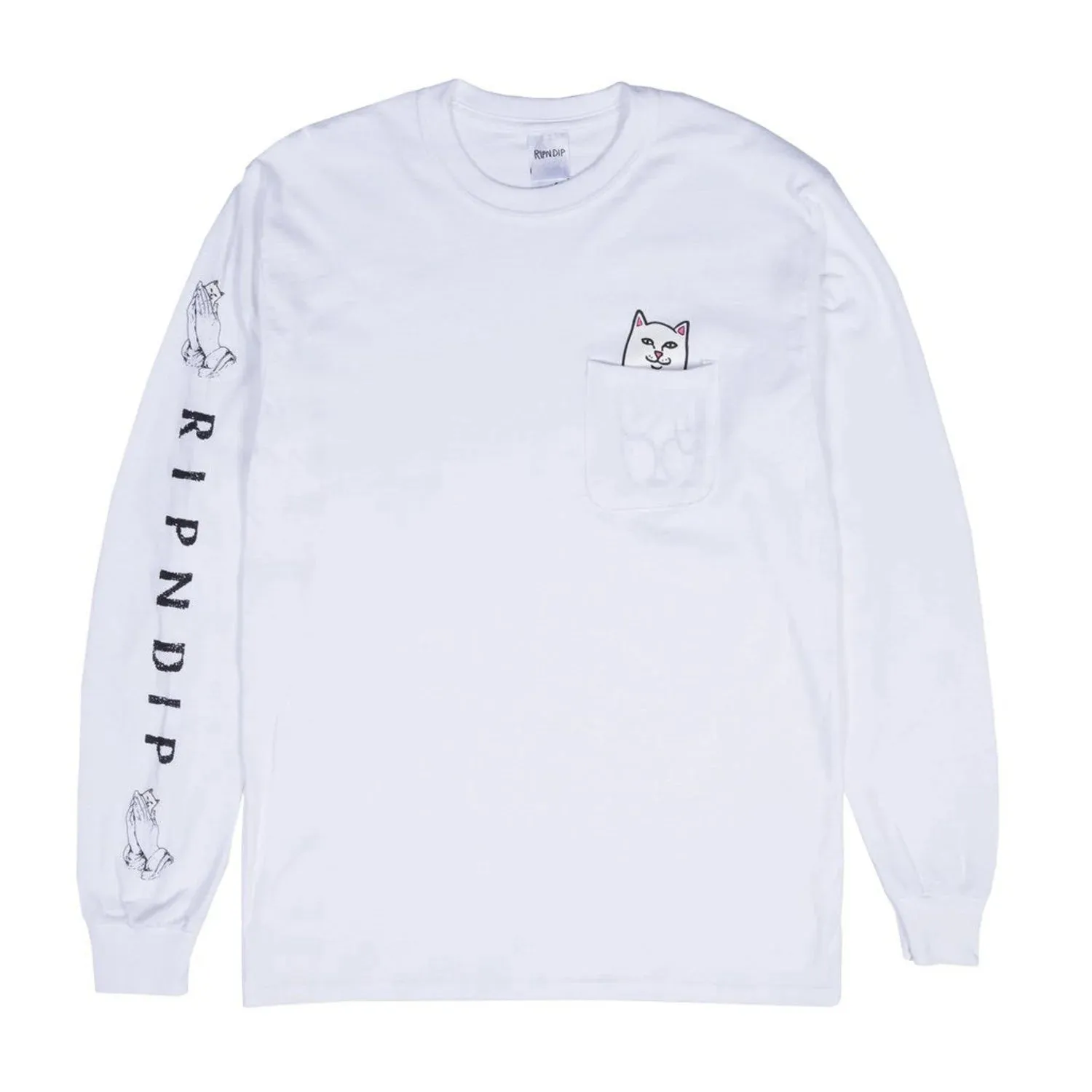 Ripndip Pocket Longsleeve T-Shirt Lord Nermal White