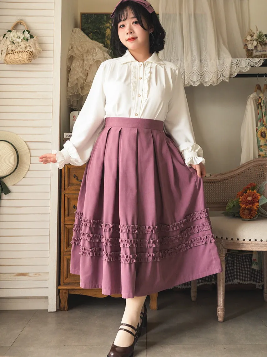 Shirt Double Elegant Collar Retro