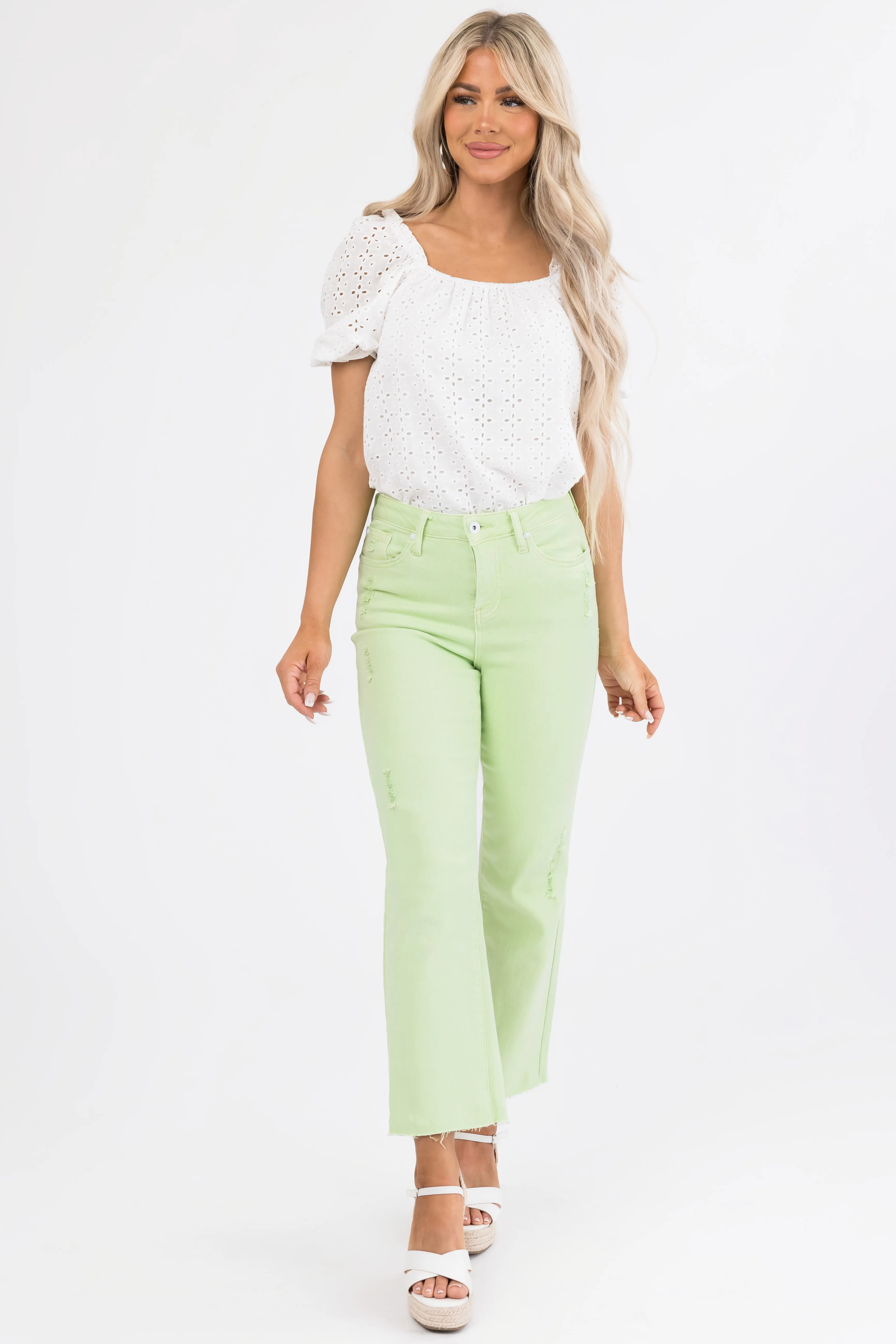 Special A Mint High Rise Straight Leg Jeans