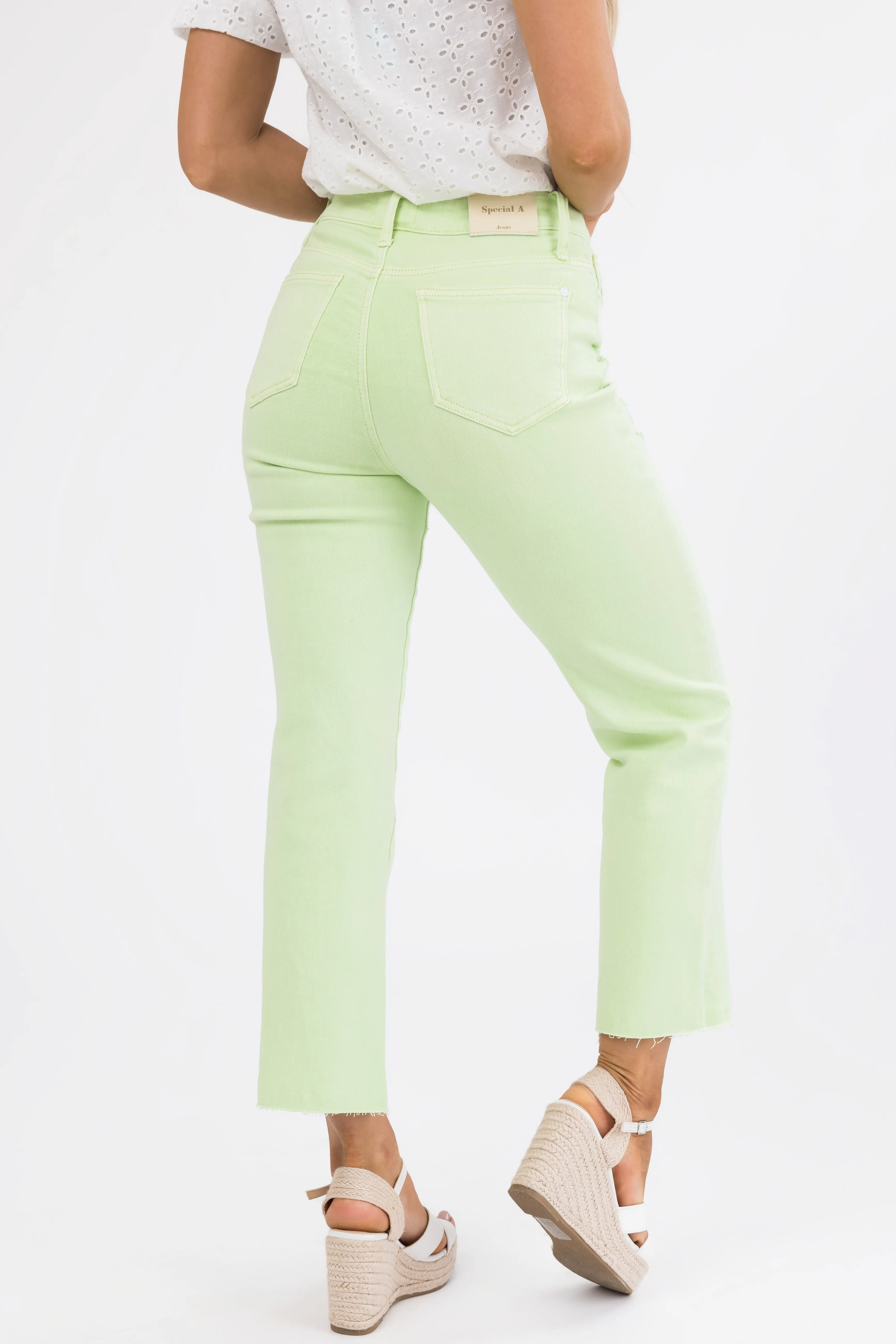 Special A Mint High Rise Straight Leg Jeans