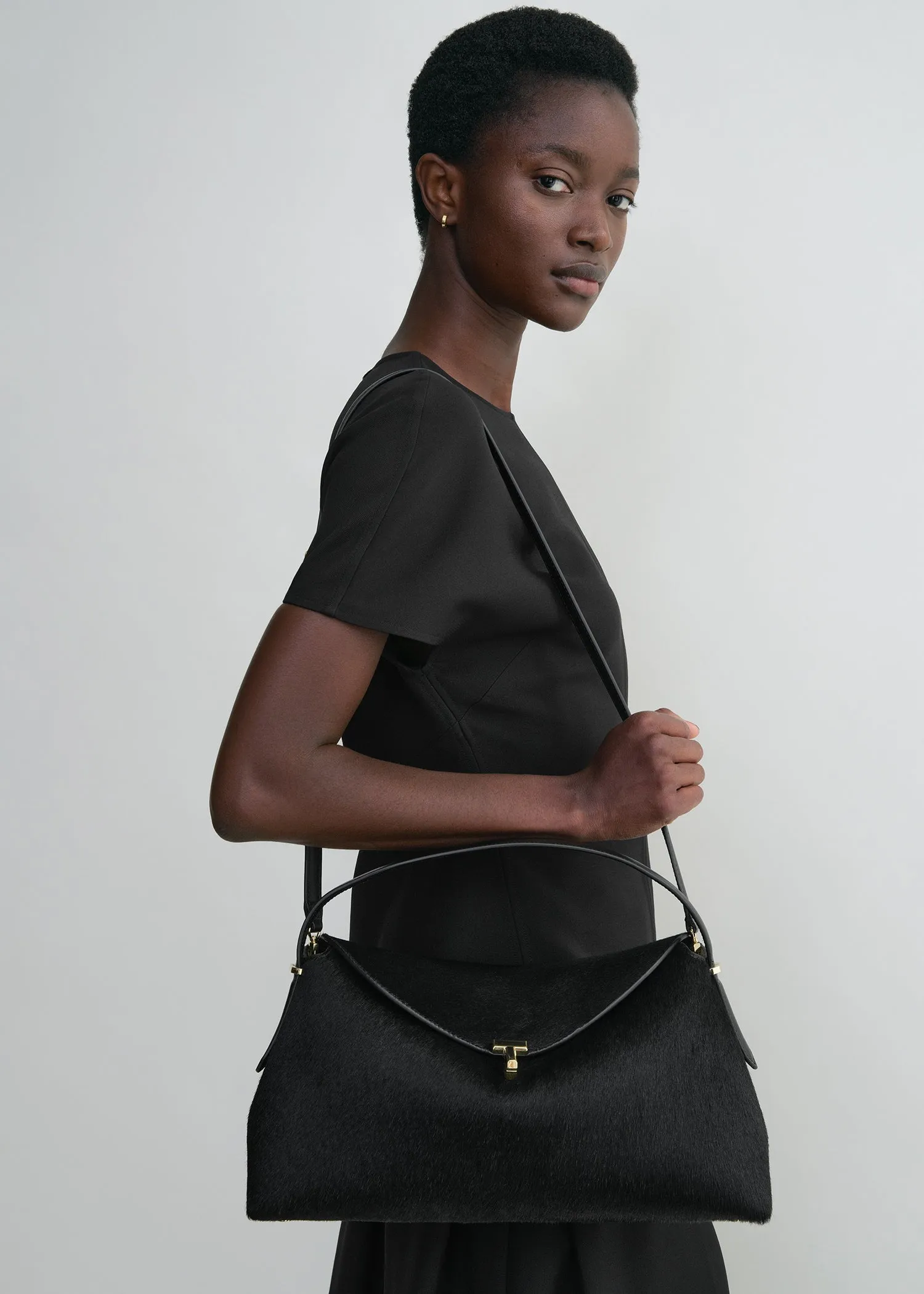 T-Lock pony hair top handle black