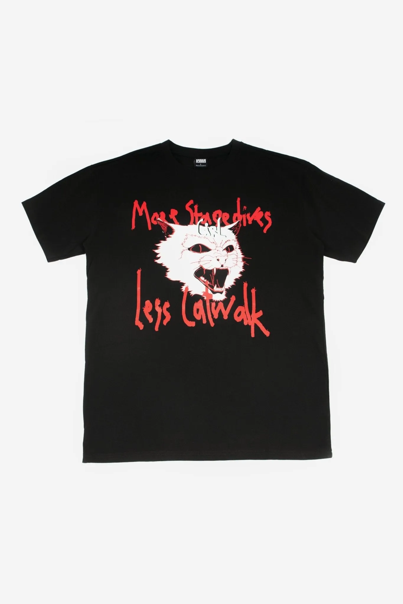 T-shirt Girl Less Catwalk Noir